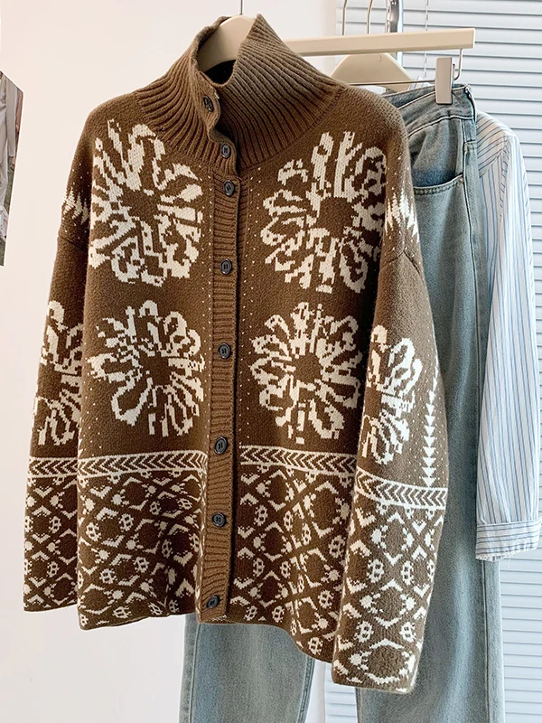 Thiened Loose Casual All-match Embroidered Open Cardigan Sweater Outerwear for Women Autumn Winter New Sle Fem Jaet
Thiened Loose Casual All-match Embroidered Open Cardigan Sweater Outerwear for Women Autumn Winter New Sle Fem Jaet