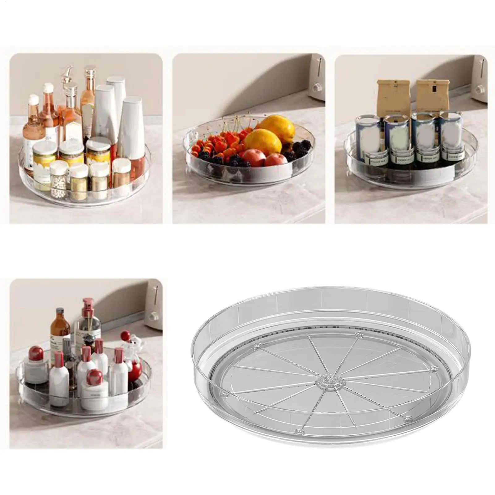 Turntable Organizer Multifunction Clear Rotating Non-slip Trays fashion for Kitchen Turntable Rack Cosmetic Makeup Organizer
Turntable Organizer Multifunction Clear Rotating Non-slip Trays fashion for Kitchen Turntable Rack Cosmetic Makeup Organizer