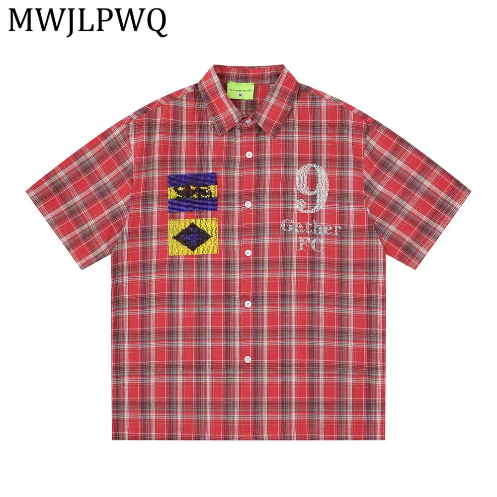 MWJLPWQ Stylish Short-Sleeve Shirt Men's Beaded Personalized Loose Casual Summer Plaid Collar Tops Summer New Trendy 15197
MWJLPWQ Stylish Short-Sleeve Shirt Men's Beaded Personalized Loose Casual Summer Plaid Collar Tops Summer New Trendy 15197