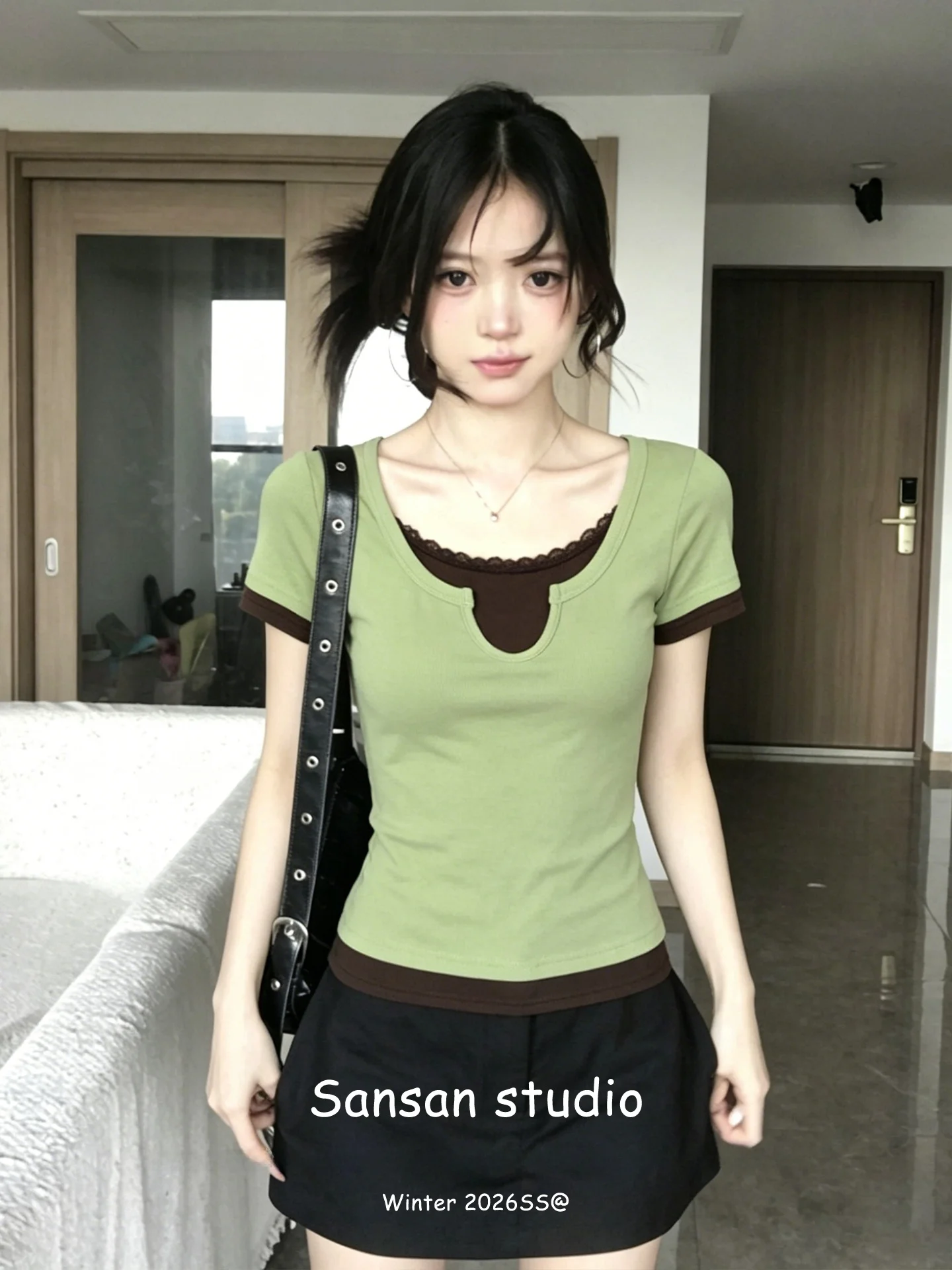 Green Short Sleeve T-Shirt Women's Slim Fit Short Style Summer Casual Wear Creative Pattern Splice Soft Comfortable Breathable
Green Short Sleeve T-Shirt Women's Slim Fit Short Style Summer Casual Wear Creative Pattern Splice Soft Comfortable Breathable