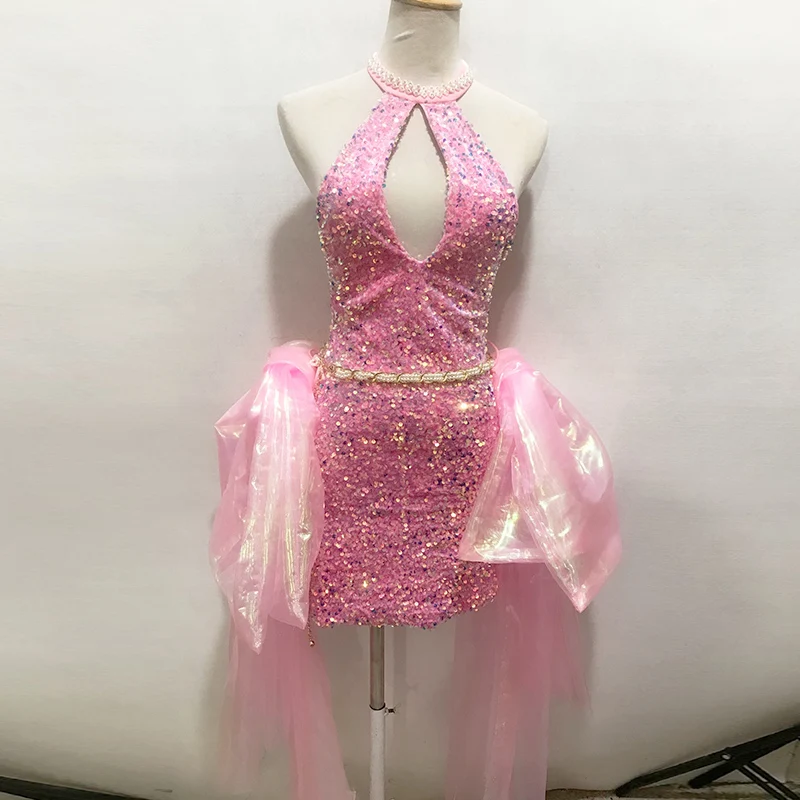 Pink Sequins Dress Nightclub Jazz Gogo Dance Clothes Festival Rave Outfit Drag Queen Costume Birthday Party Clothing VDB8172
Pink Sequins Dress Nightclub Jazz Gogo Dance Clothes Festival Rave Outfit Drag Queen Costume Birthday Party Clothing VDB8172