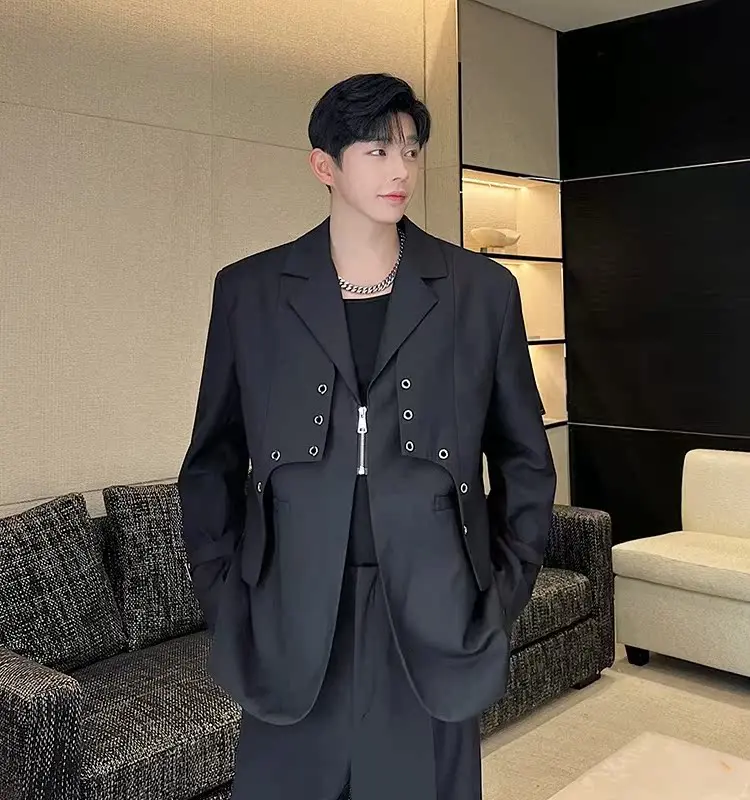 Men's Casual Metal Eye Jaet Zipper Leisure Outerwear Spring Autumn Unstructured High-End Feeling Trendy Long Sve Coat
Men's Casual Metal Eye Jaet Zipper Leisure Outerwear Spring Autumn Unstructured High-End Feeling Trendy Long Sve Coat