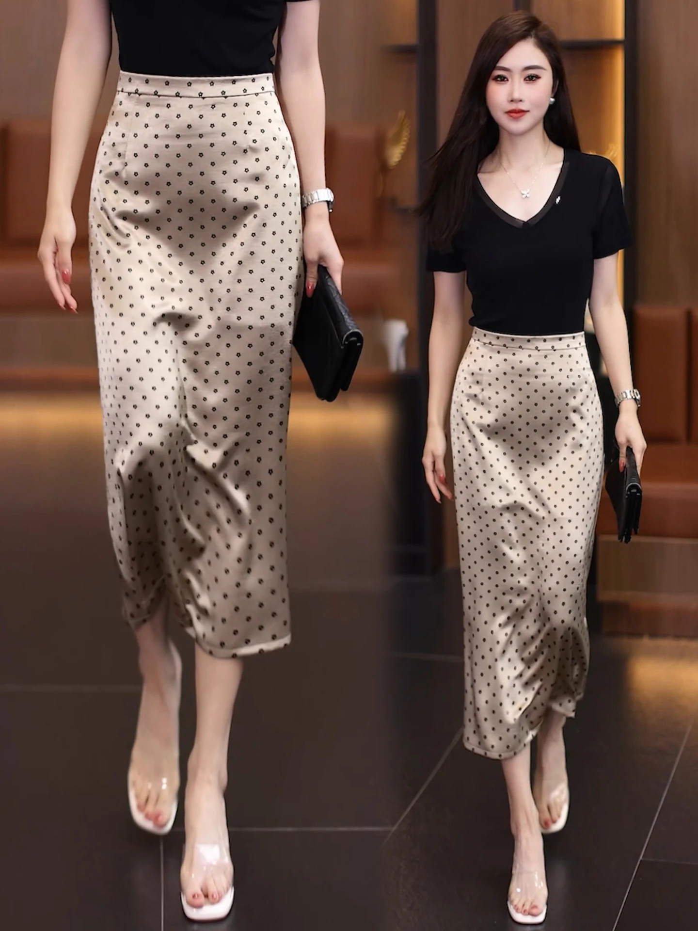 Summer Thin A-Line Midi Tailored Skirt Women's Fashion Step-In Wrap Body High Waist Korean Style Commute Polyester Fiber
Summer Thin A-Line Midi Tailored Skirt Women's Fashion Step-In Wrap Body High Waist Korean Style Commute Polyester Fiber