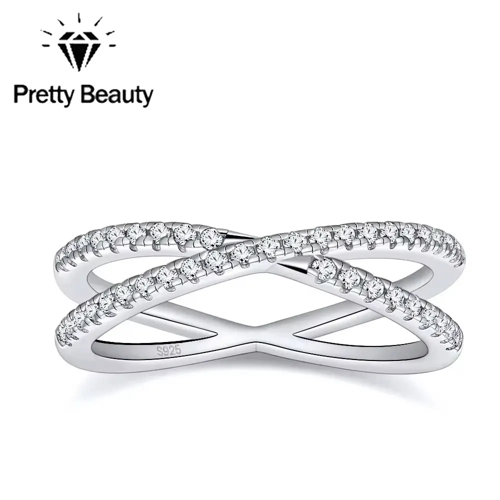 Pretty Beauty Moissanite Criss Cross Ring for Women 925 Silver Full Pave Diamond X Ring Wedding Band Hypoallergenic Jewelry Gift
Pretty Beauty Moissanite Criss Cross Ring for Women 925 Silver Full Pave Diamond X Ring Wedding Band Hypoallergenic Jewelry Gift