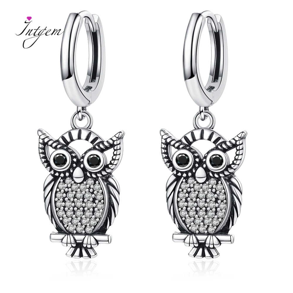 925 Sterling Silver Earrings New Style Cute Owl Animal Drop Earrings Fashion Creative Party Jewelry Women Fine Gift Wholesale
925 Sterling Silver Earrings New Style Cute Owl Animal Drop Earrings Fashion Creative Party Jewelry Women Fine Gift Wholesale