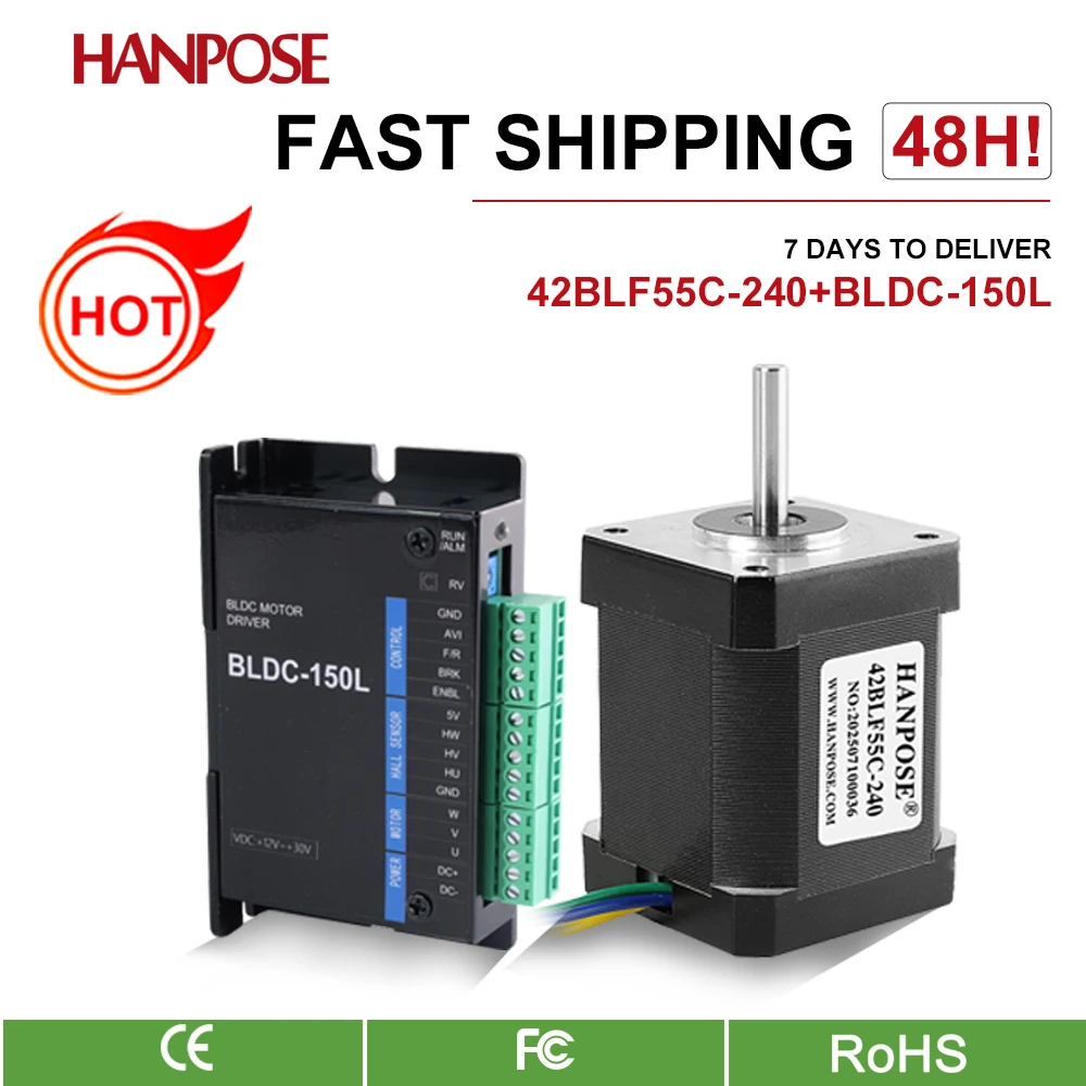 Комплект бесщеточного двигателя постоянного тока 42BLF55C-240+BLDC-150L с датчиком Холла, высокоскоростной двигатель постоянного тока 24В
Комплект бесщеточного двигателя постоянного тока 42BLF55C-240+BLDC-150L с датчиком Холла, высокоскоростной двигатель постоянного тока 24В