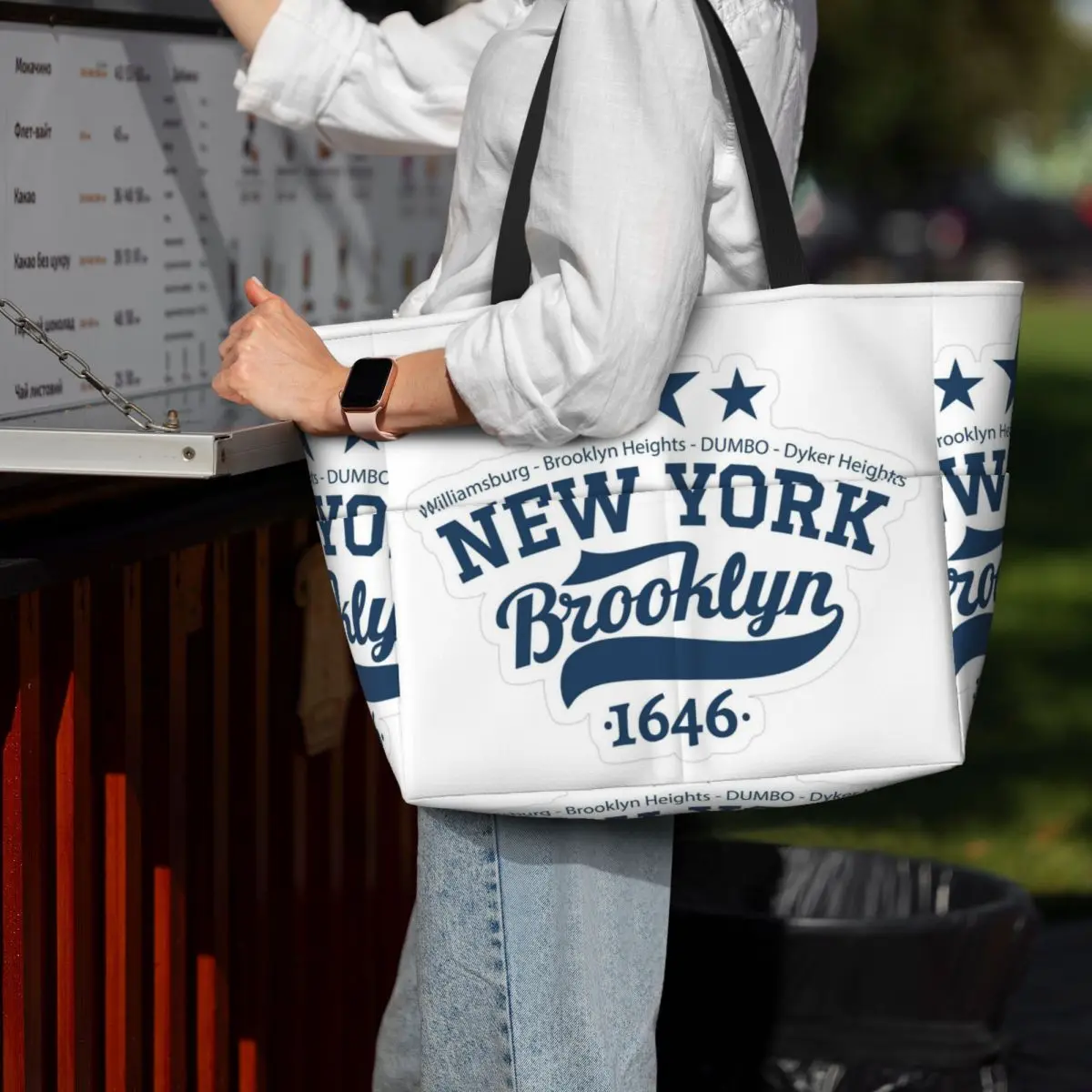 Brooklyn New York Пляжная большая сумка Спортивный тренажерный зал Йога Duffle Большая большая сумка Женская дорожная сумка Сумка для фитнеса
Brooklyn New York Пляжная большая сумка Спортивный тренажерный зал Йога Duffle Большая большая сумка Женская дорожная сумка Сумка для фитнеса