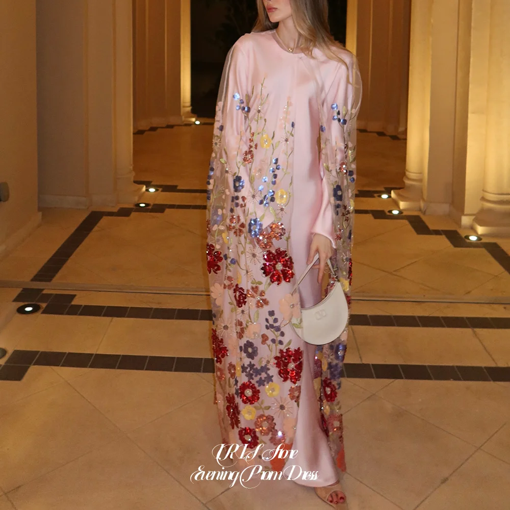 IRIS 2026 New Arrival Luxury Two Piece Formal Evening Gowns Light Pink Satin Floral Sequin Tulle Floor Cape Robes Customized
IRIS 2026 New Arrival Luxury Two Piece Formal Evening Gowns Light Pink Satin Floral Sequin Tulle Floor Cape Robes Customized