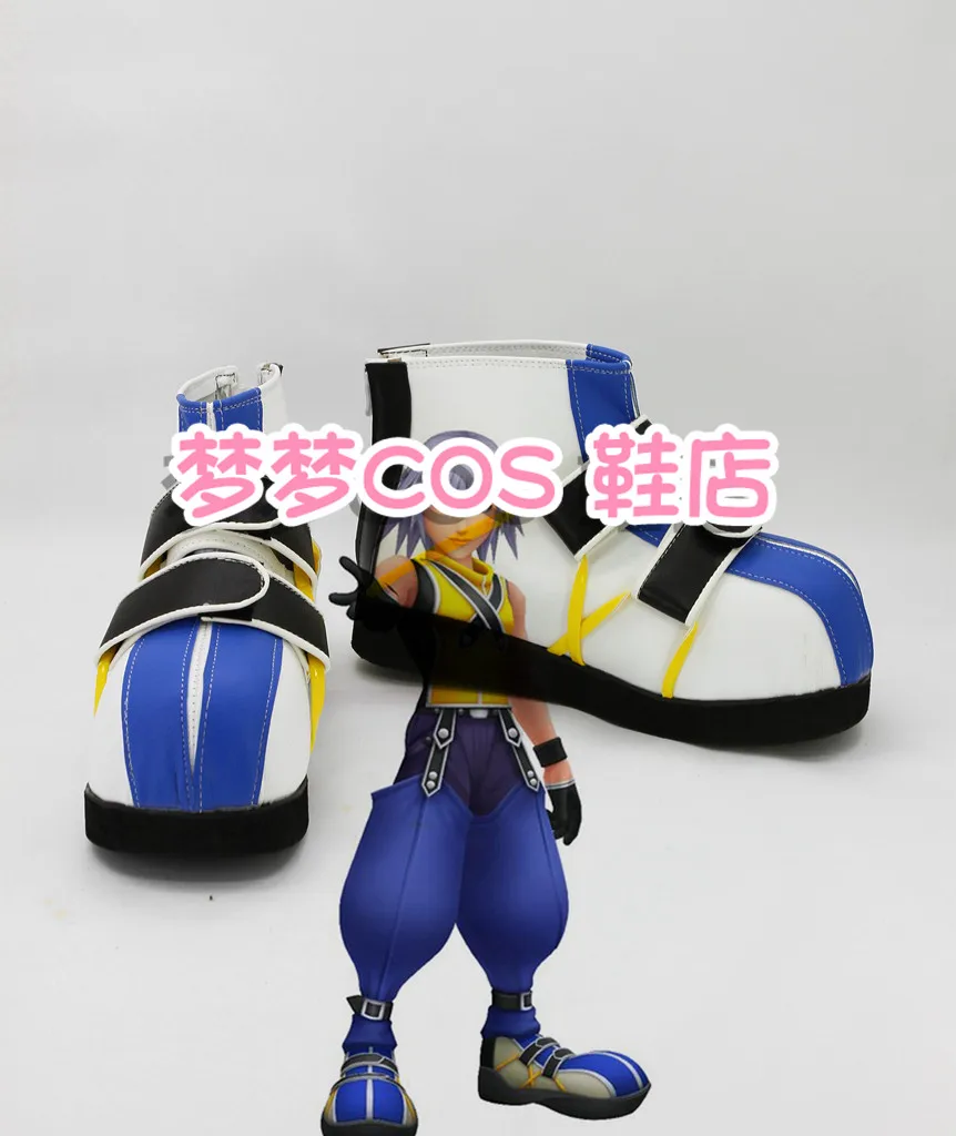 Anime Kingdom Hearts Riku Cosplay Shoes Blue And White Short PU Leather Flat Sole Boots For Halloween Carnival
Anime Kingdom Hearts Riku Cosplay Shoes Blue And White Short PU Leather Flat Sole Boots For Halloween Carnival