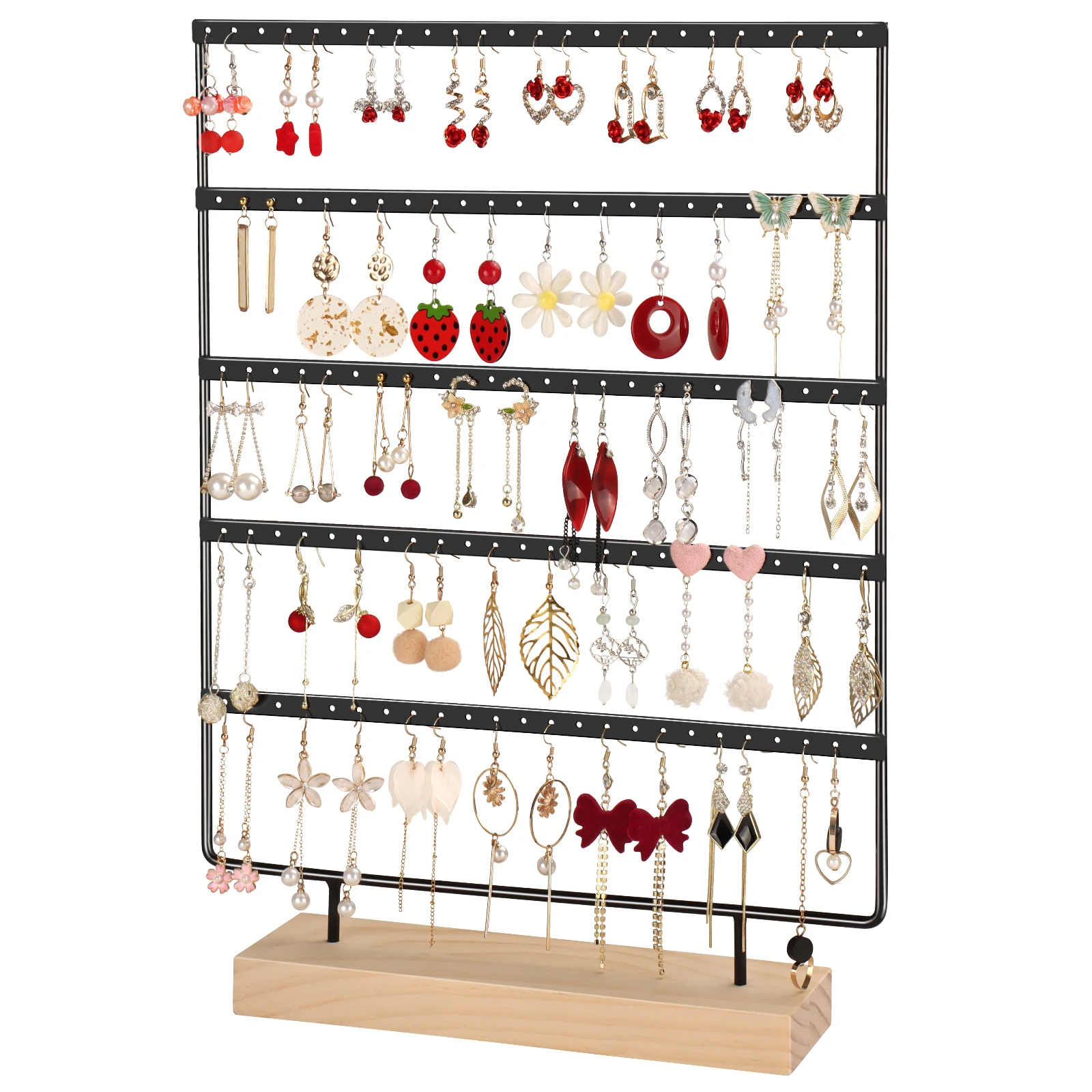 Earring rack Storage rack Supplier display 5-layer earring rack 60 pairs of black earrings
Earring rack Storage rack Supplier display 5-layer earring rack 60 pairs of black earrings