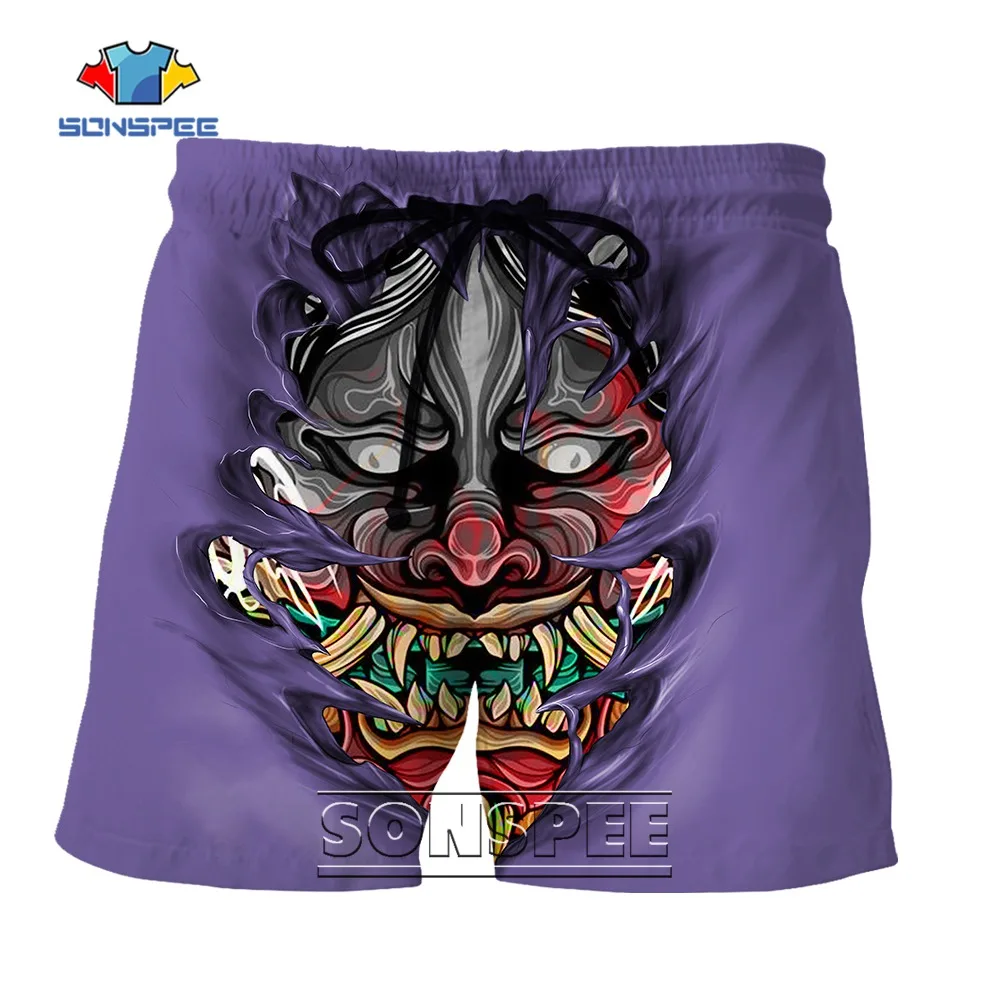 SONSPEE Japanese Samurai 3D Print Shorts Men Women Horror Mask Graphic Short Pants Personality Street Hip-hop Style Sportswear
SONSPEE Japanese Samurai 3D Print Shorts Men Women Horror Mask Graphic Short Pants Personality Street Hip-hop Style Sportswear