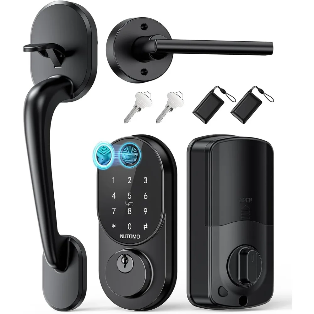 Умные замки для входной двери: замок для входной двери без ключа с набором ручек, набор дверных замков с отпечатками пальцев, электронная цифровая клавиатура
Умные замки для входной двери: замок для входной двери без ключа с набором ручек, набор дверных замков с отпечатками пальцев, электронная цифровая клавиатура