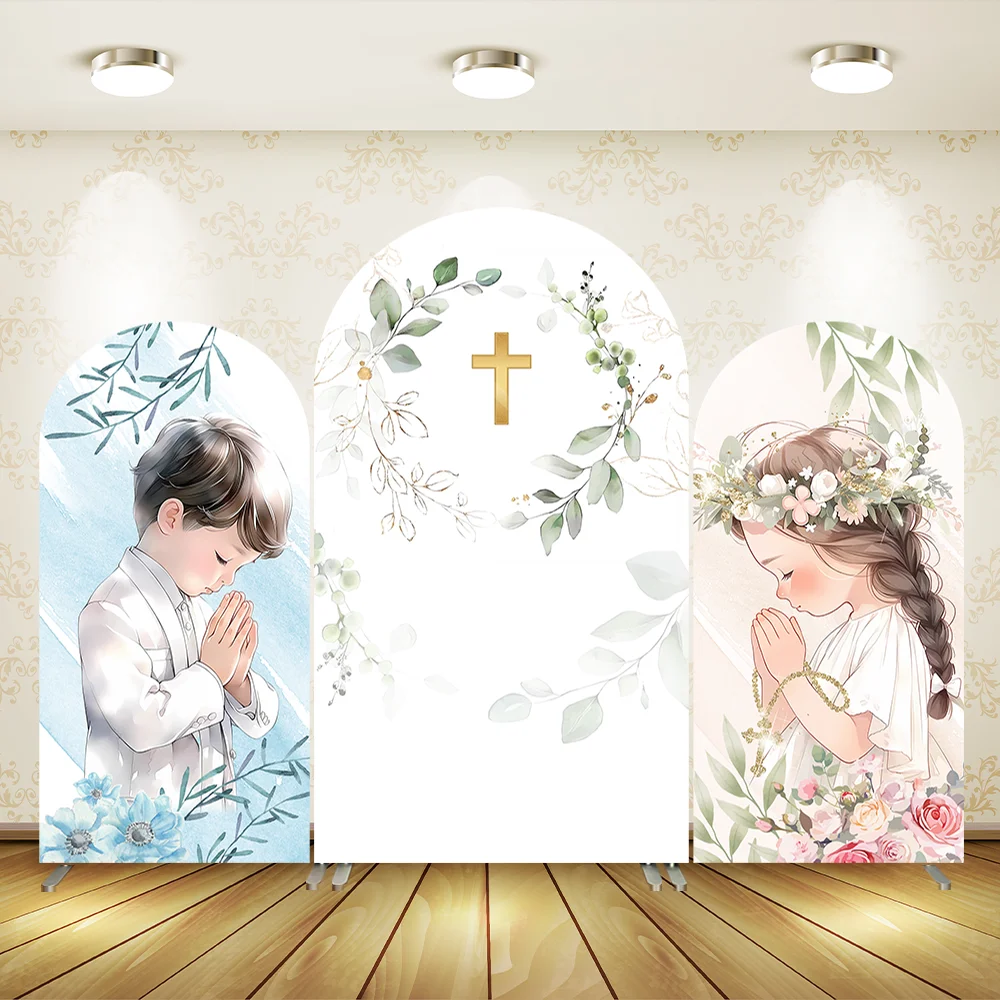 Greenery God Bless Arch fabric Cover 2-Sided Banner Baptism Girls Boys Baby First Holy Communion Party Arched Backdrop Wall
Greenery God Bless Arch fabric Cover 2-Sided Banner Baptism Girls Boys Baby First Holy Communion Party Arched Backdrop Wall