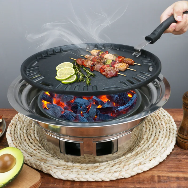 Stainless Steel Korean Charcoal Barbecue Grill Non-stick Barbecue Rack Grills Portable Carbon Oven Grill For Outdoor Camping BBQ
Stainless Steel Korean Charcoal Barbecue Grill Non-stick Barbecue Rack Grills Portable Carbon Oven Grill For Outdoor Camping BBQ