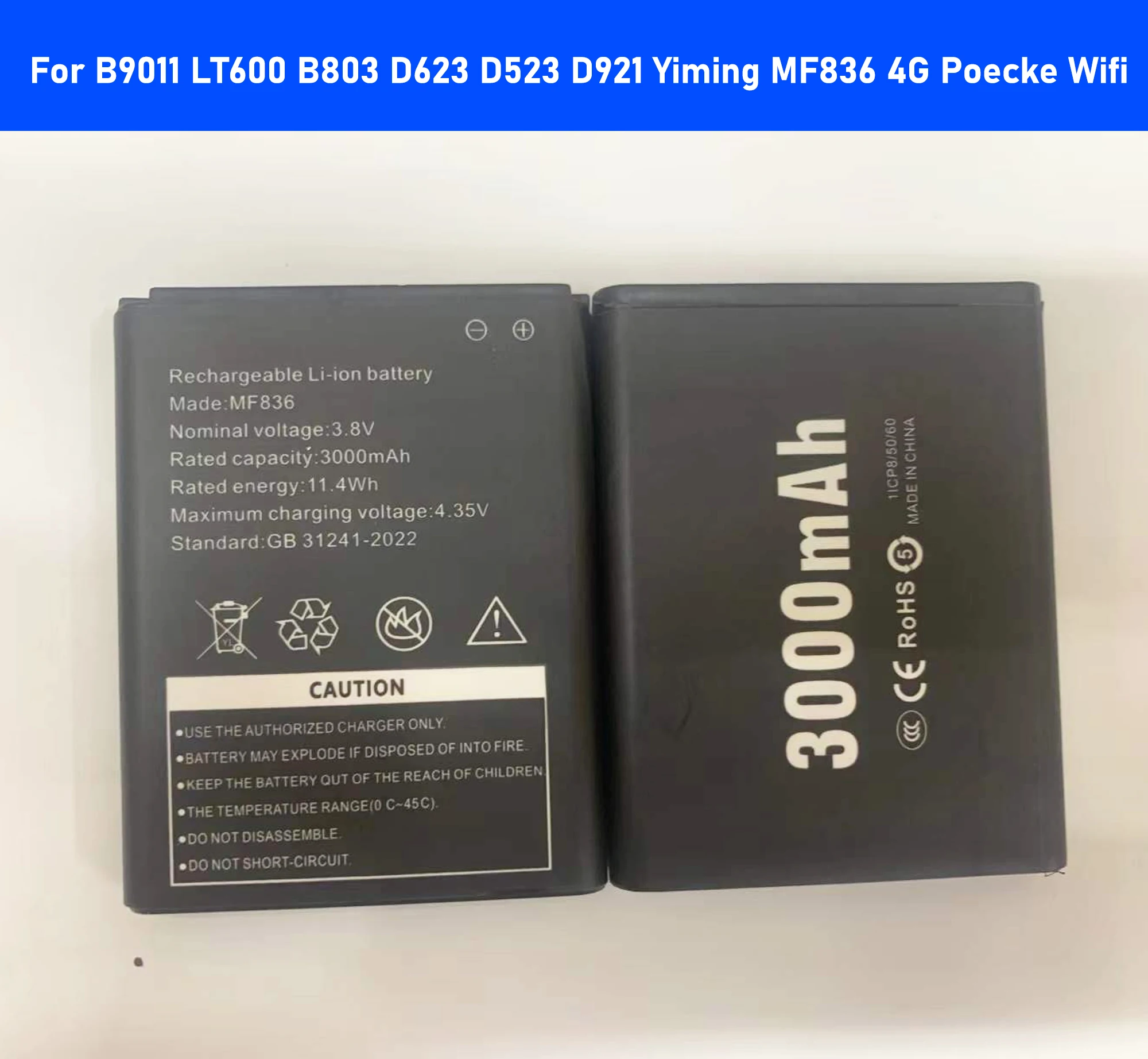 2025 Years 3600mAh 100% Original B9011 Battery For B9011 LT600 B803 D623 D523 D921 Yiming MF836 4G Poecke Wifi Router High Quali
2025 Years 3600mAh 100% Original B9011 Battery For B9011 LT600 B803 D623 D523 D921 Yiming MF836 4G Poecke Wifi Router High Quali