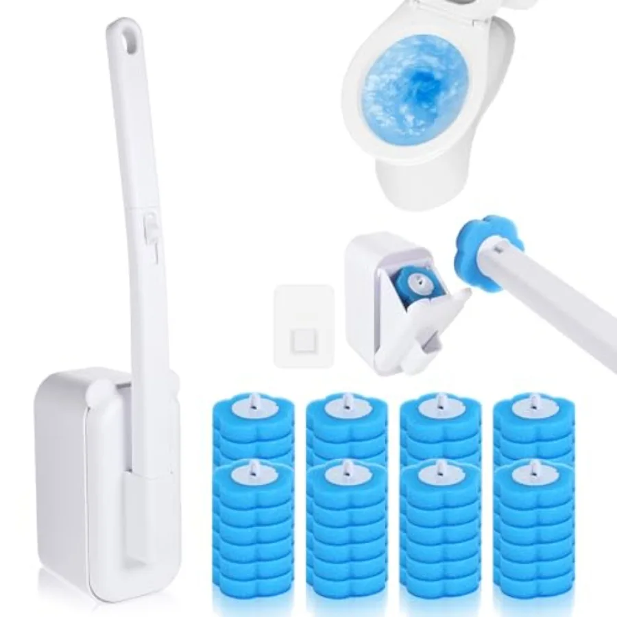 Disposable Toilet Brush and Holder Set with 48 Refills Toilet Cleaner ToiletCleaning Wand Starter Kit Wall Mounted ToiletBowl C
Disposable Toilet Brush and Holder Set with 48 Refills Toilet Cleaner ToiletCleaning Wand Starter Kit Wall Mounted ToiletBowl C