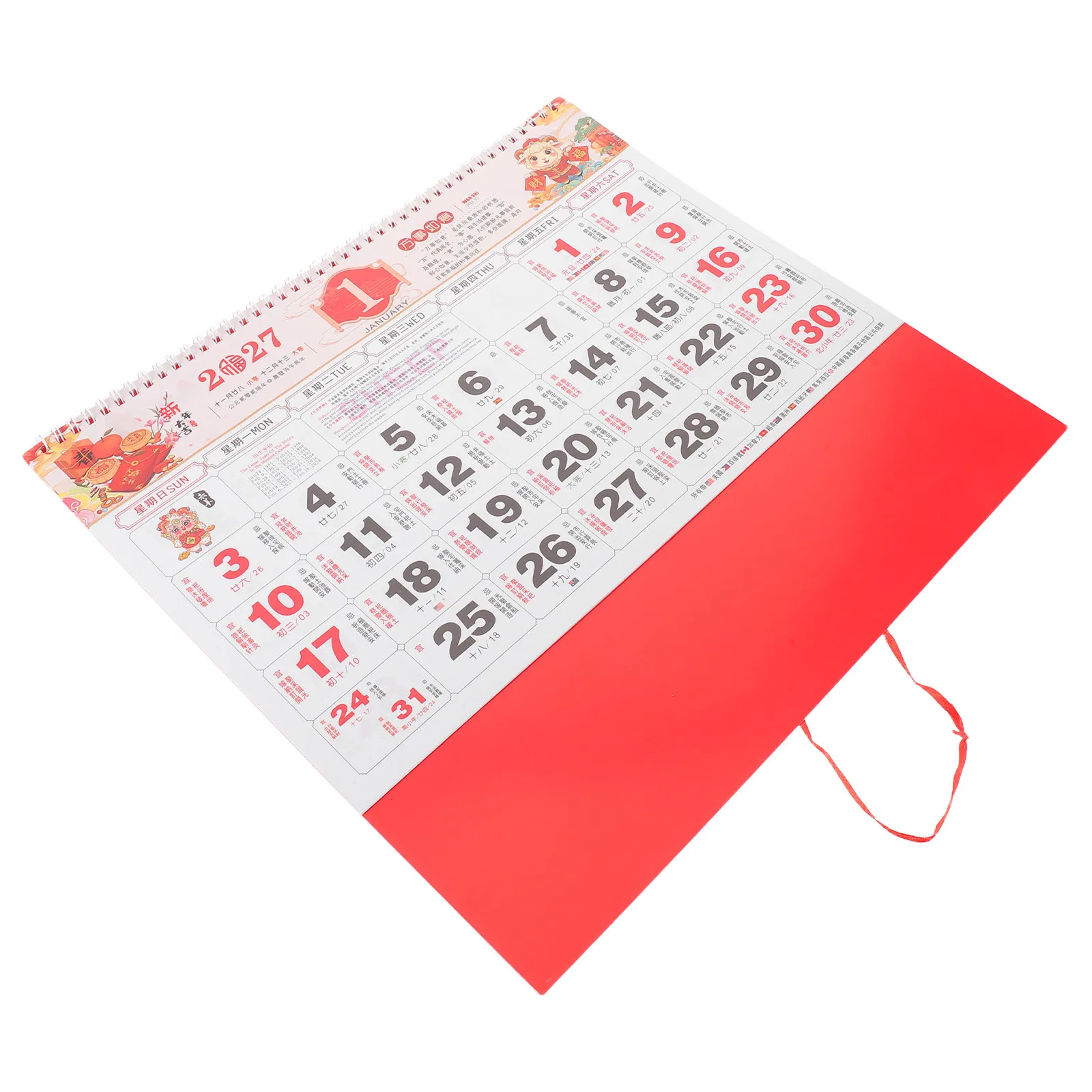 2027 Sheep Year Wall Calendar Traditional Zodiac Red Gold Foil Decorative Chinese Lunar New Year Spring Festival Planner
2027 Sheep Year Wall Calendar Traditional Zodiac Red Gold Foil Decorative Chinese Lunar New Year Spring Festival Planner
