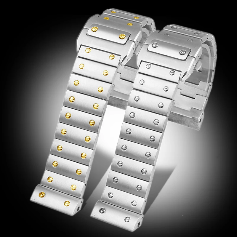 Solid Stainless Steel Watch Strap for Cartier Santos 100 Series Men High Quality Steel Watch Band 23mm Watch accessories
Solid Stainless Steel Watch Strap for Cartier Santos 100 Series Men High Quality Steel Watch Band 23mm Watch accessories