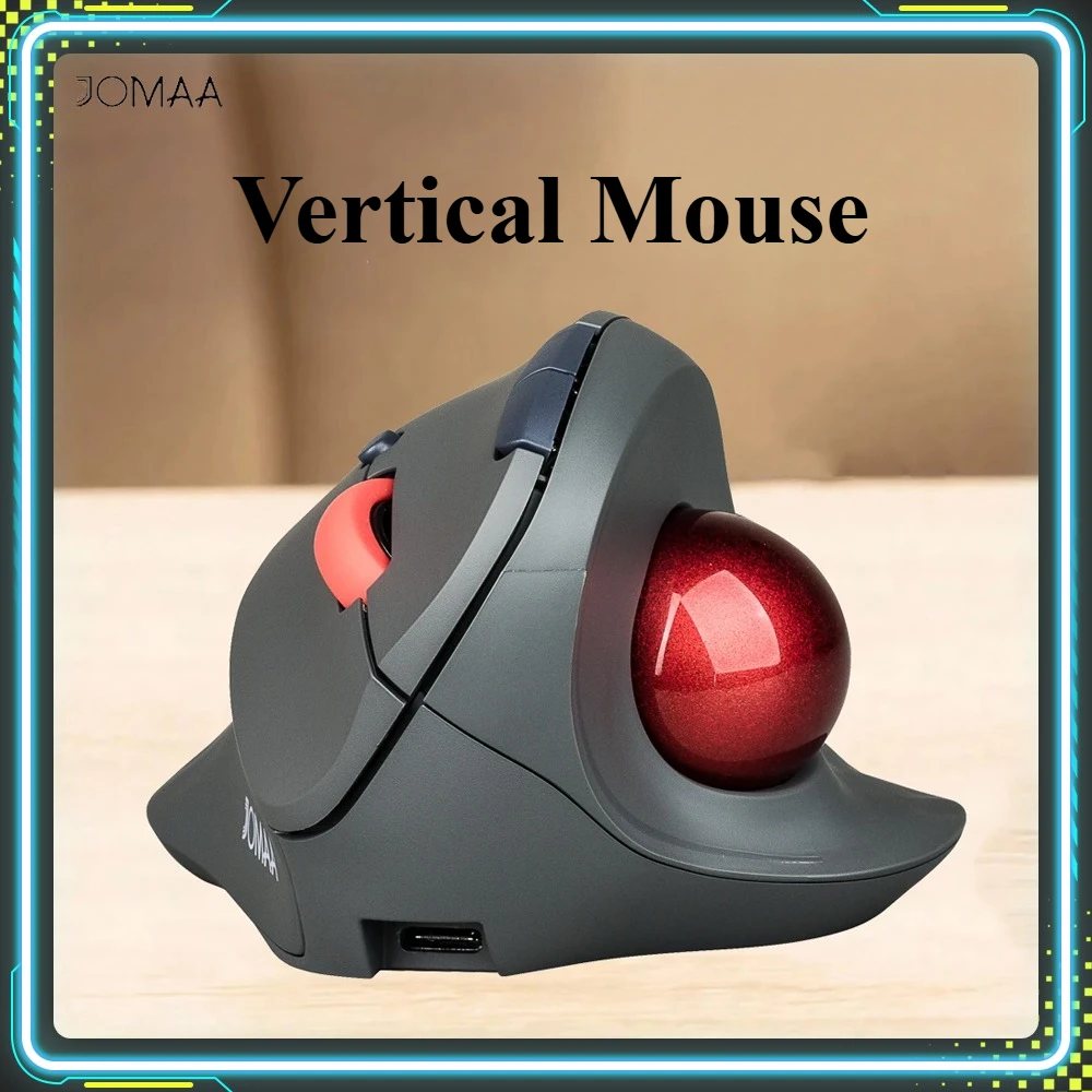 JOMAA Vertical Mouse Trackball Rechargeable Ergonomic Rollerball Wireless Bluetooth Dual Mode Mice PC E-Sports Office Accessory
JOMAA Vertical Mouse Trackball Rechargeable Ergonomic Rollerball Wireless Bluetooth Dual Mode Mice PC E-Sports Office Accessory