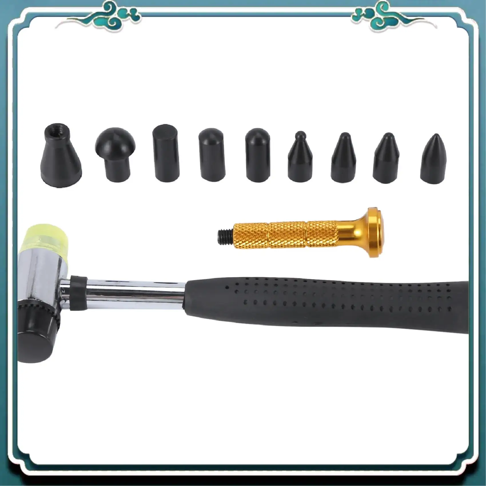 ABTU-10 шт., инструменты для ремонта вмятин без покраски кузова автомобиля с ударной головкой, набор инструментов для ремонта вмятин
ABTU-10 шт., инструменты для ремонта вмятин без покраски кузова автомобиля с ударной головкой, набор инструментов для ремонта вмятин