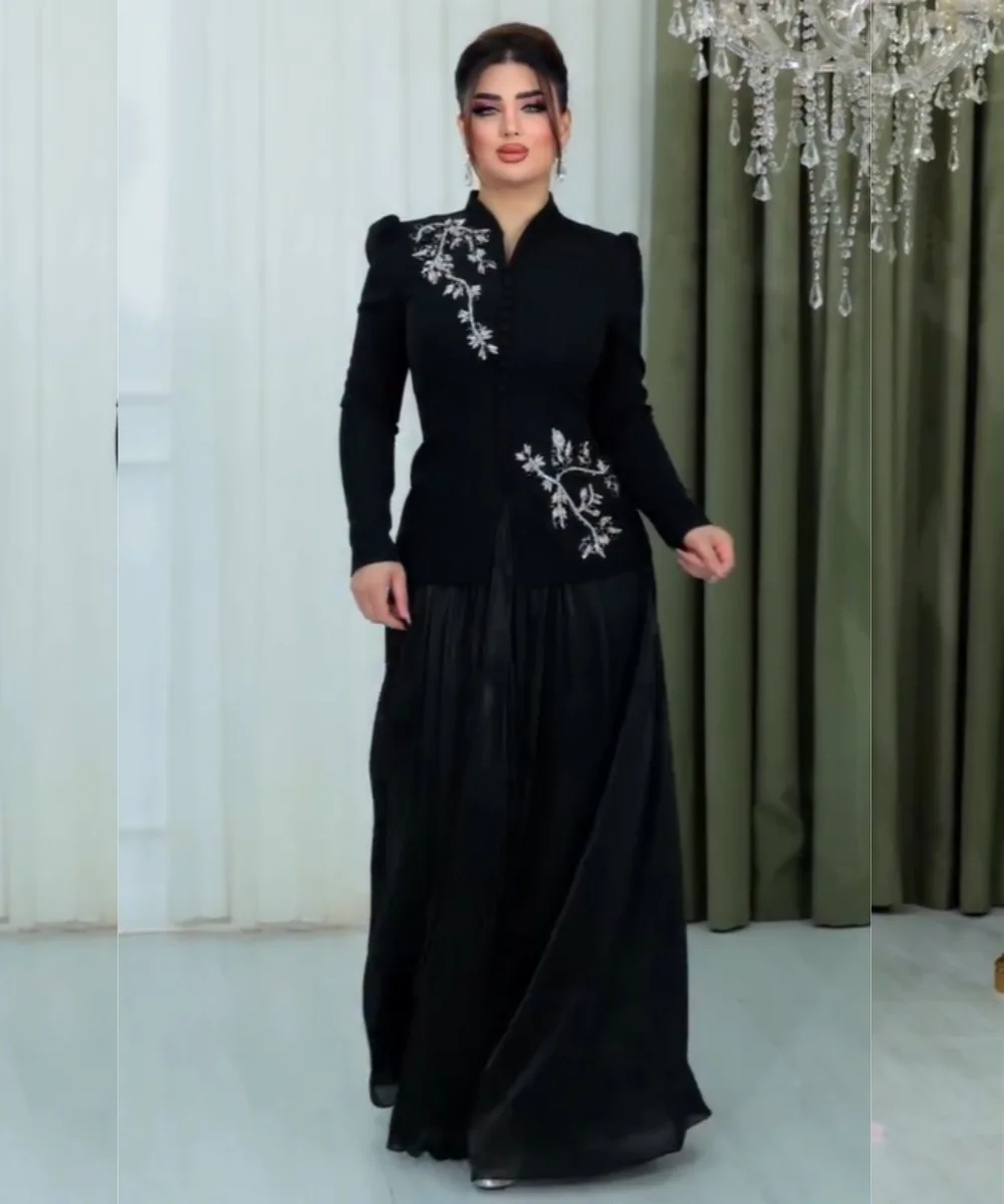 Customized Pastrol Chiffon Pleat Sequined Flower A-line V-neck Long Bespoke Occasion Party Dresses Matching
Customized Pastrol Chiffon Pleat Sequined Flower A-line V-neck Long Bespoke Occasion Party Dresses Matching