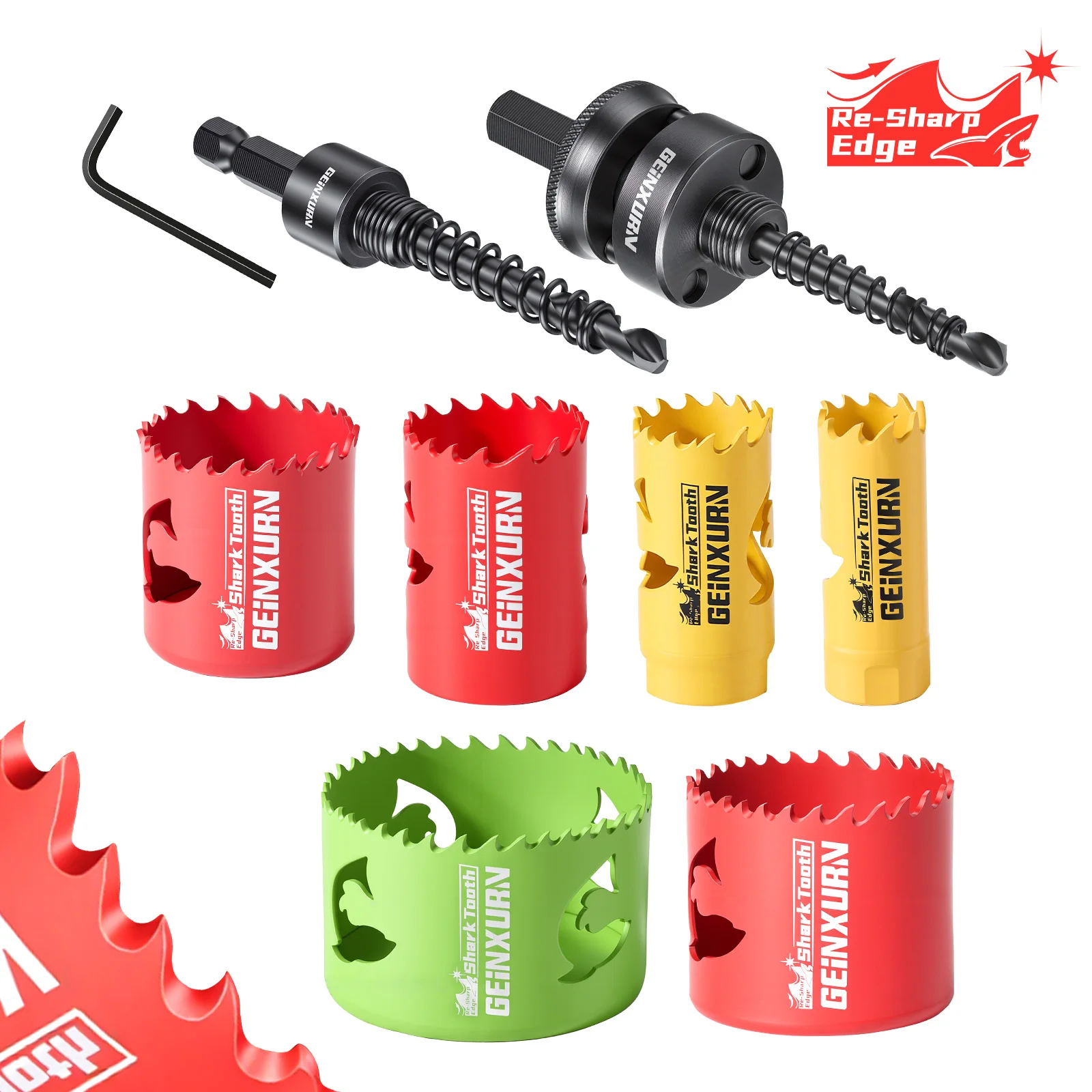 Geinxurn 8PCS Hole Saw Set, Angled‑Blade Design 3x Faster Burr‑Free Drilling Universal Fit All Drill Types Portable Storage Box
Geinxurn 8PCS Hole Saw Set, Angled‑Blade Design 3x Faster Burr‑Free Drilling Universal Fit All Drill Types Portable Storage Box