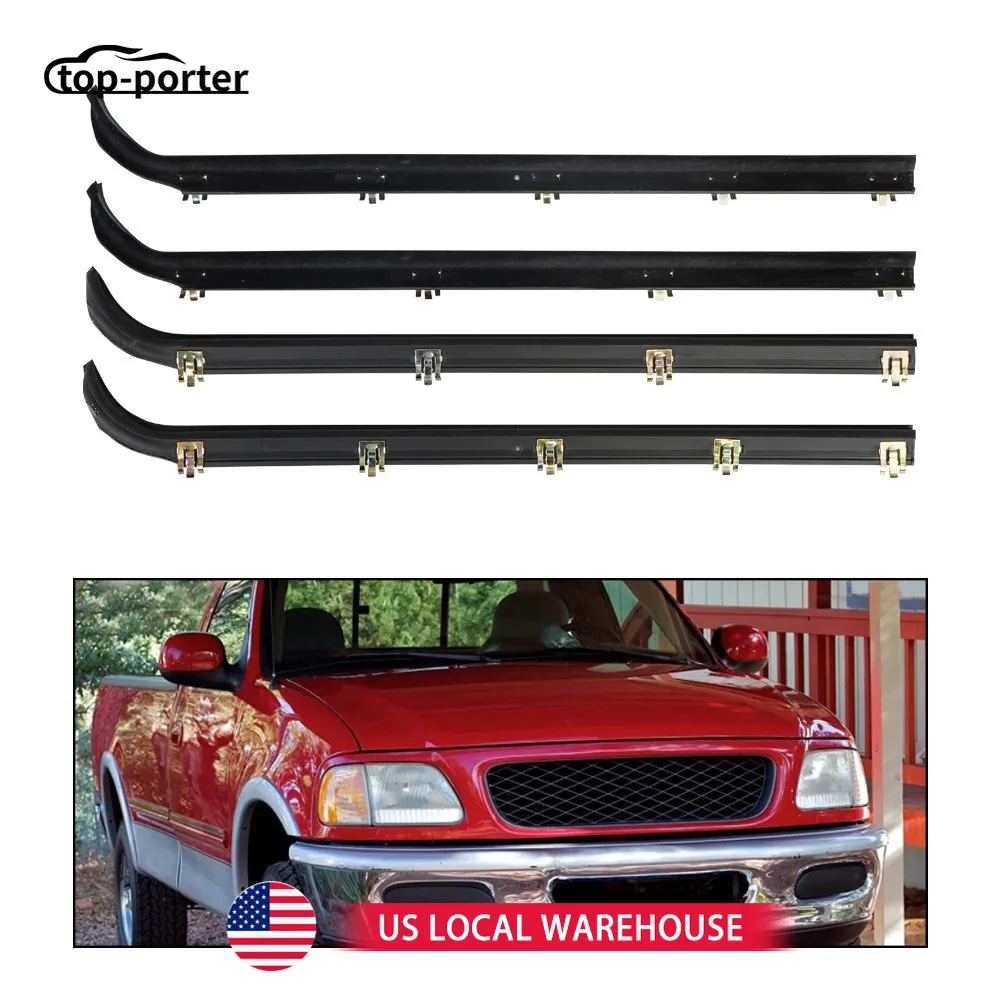 4PCS F2TZ1521457A E7TZ1521453A Inner & Outer Car Door Window Seal Belt Weatherstrip Kits For 1987-1997 Ford F150 F250 F350
4PCS F2TZ1521457A E7TZ1521453A Inner & Outer Car Door Window Seal Belt Weatherstrip Kits For 1987-1997 Ford F150 F250 F350
