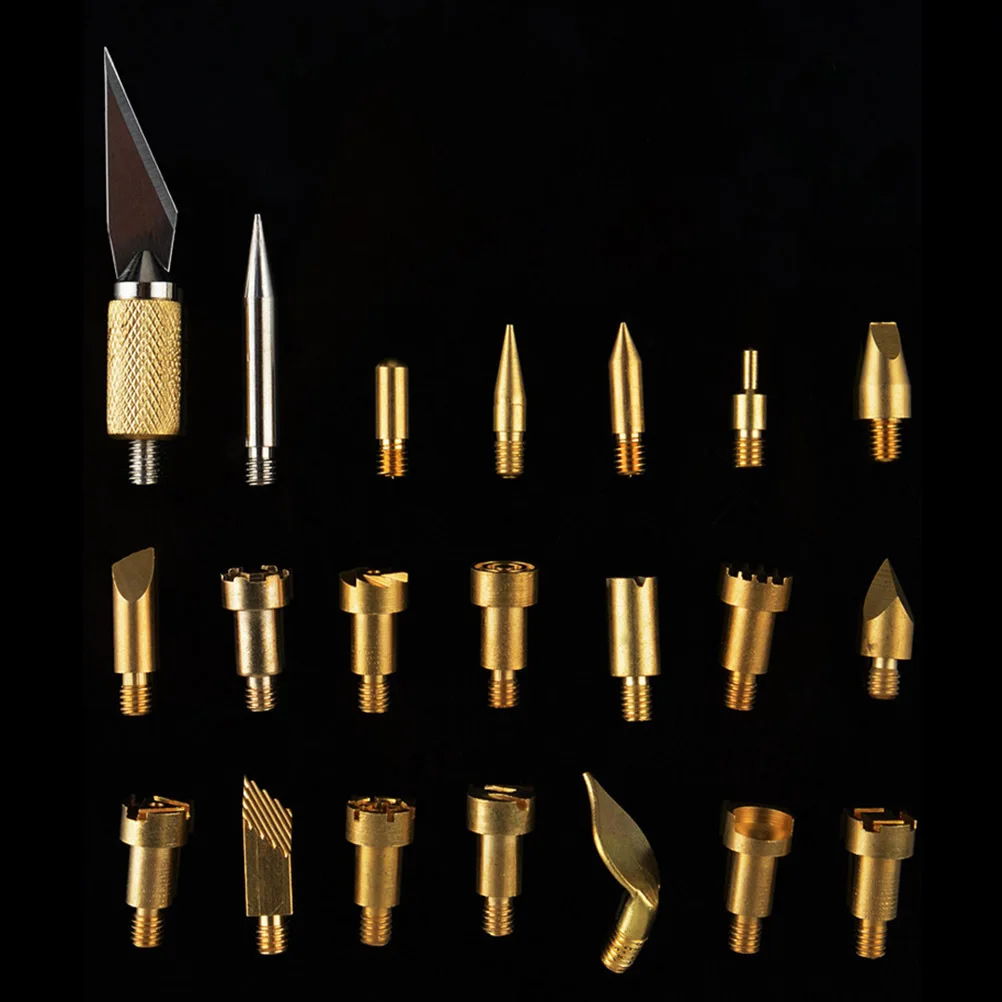 22pcs Copper For Wood Solder Tip Diy Pyrography Tools, Tip Set, Copper Soldering Soldering Iron Kit Iron
22pcs Copper For Wood Solder Tip Diy Pyrography Tools, Tip Set, Copper Soldering Soldering Iron Kit Iron
