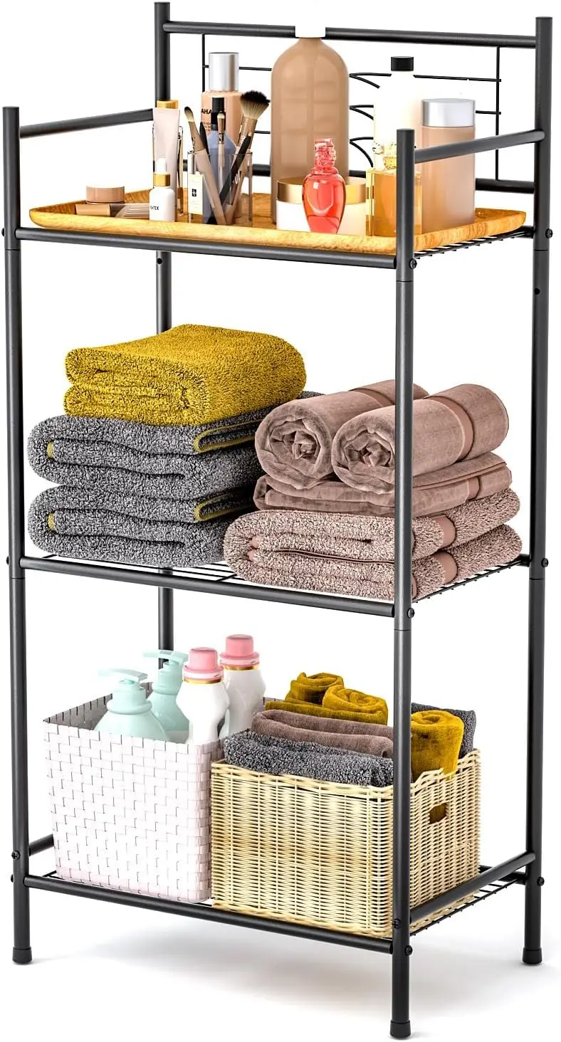 3-Tier Freestanding Metal Storage Shelves Heavy Duty Shelving Unit for Kitchen Bathroom Office Black
3-Tier Freestanding Metal Storage Shelves Heavy Duty Shelving Unit for Kitchen Bathroom Office Black