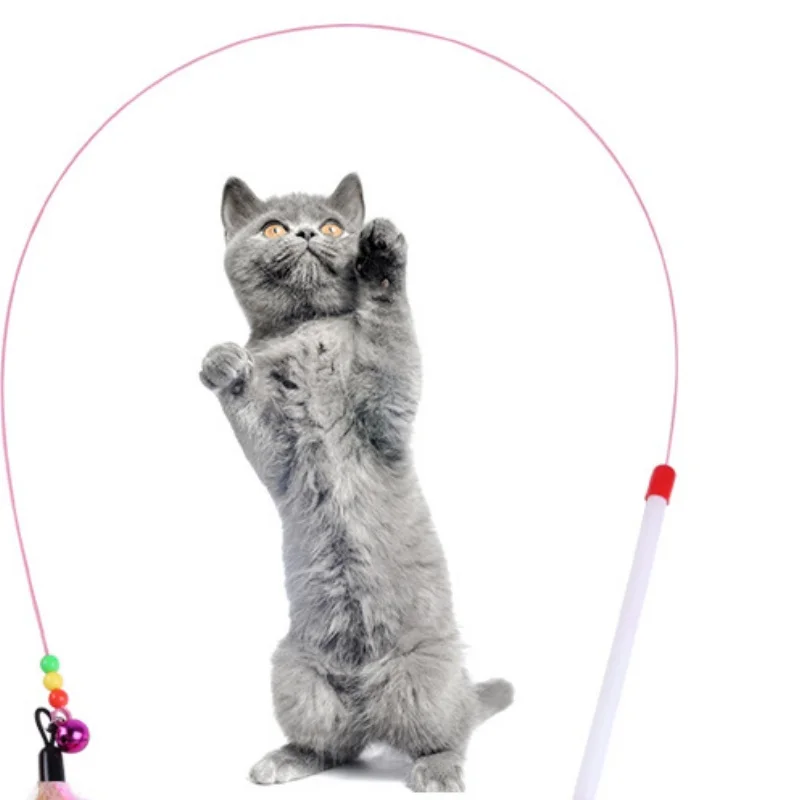 1pc Pet Teaser Cat Toy Steel Wire Feather Interactive Cat Stick Training,Kitten Wand Toys with Beads Bells
1pc Pet Teaser Cat Toy Steel Wire Feather Interactive Cat Stick Training,Kitten Wand Toys with Beads Bells