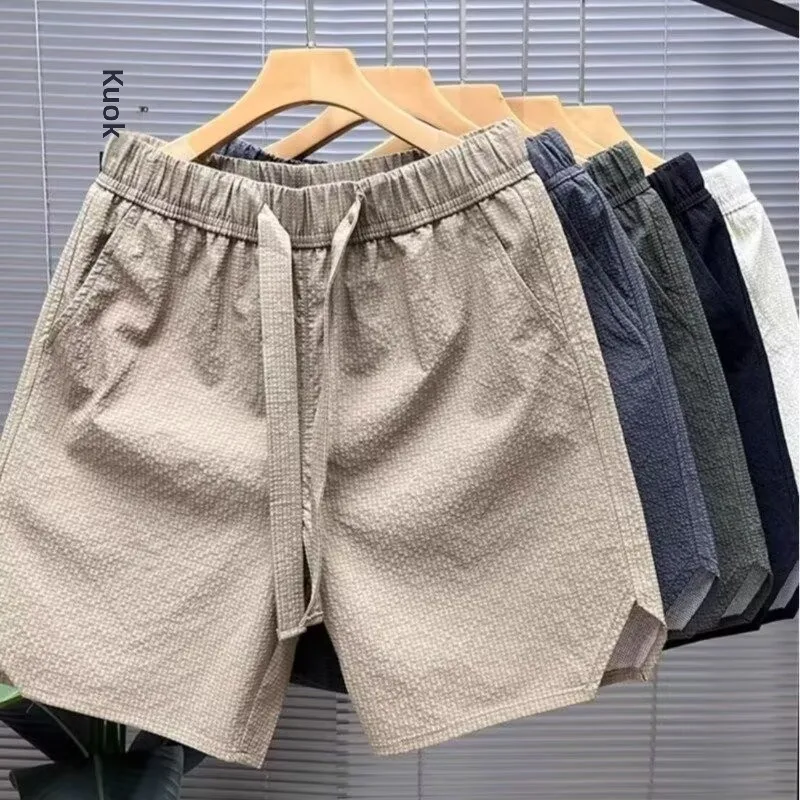 Summer Large Size Men's Bubble Cloth Casual Shorts Beach Five-Quarter Pants Fashionable Comfortable Polyester Fiber Straight Leg
Summer Large Size Men's Bubble Cloth Casual Shorts Beach Five-Quarter Pants Fashionable Comfortable Polyester Fiber Straight Leg