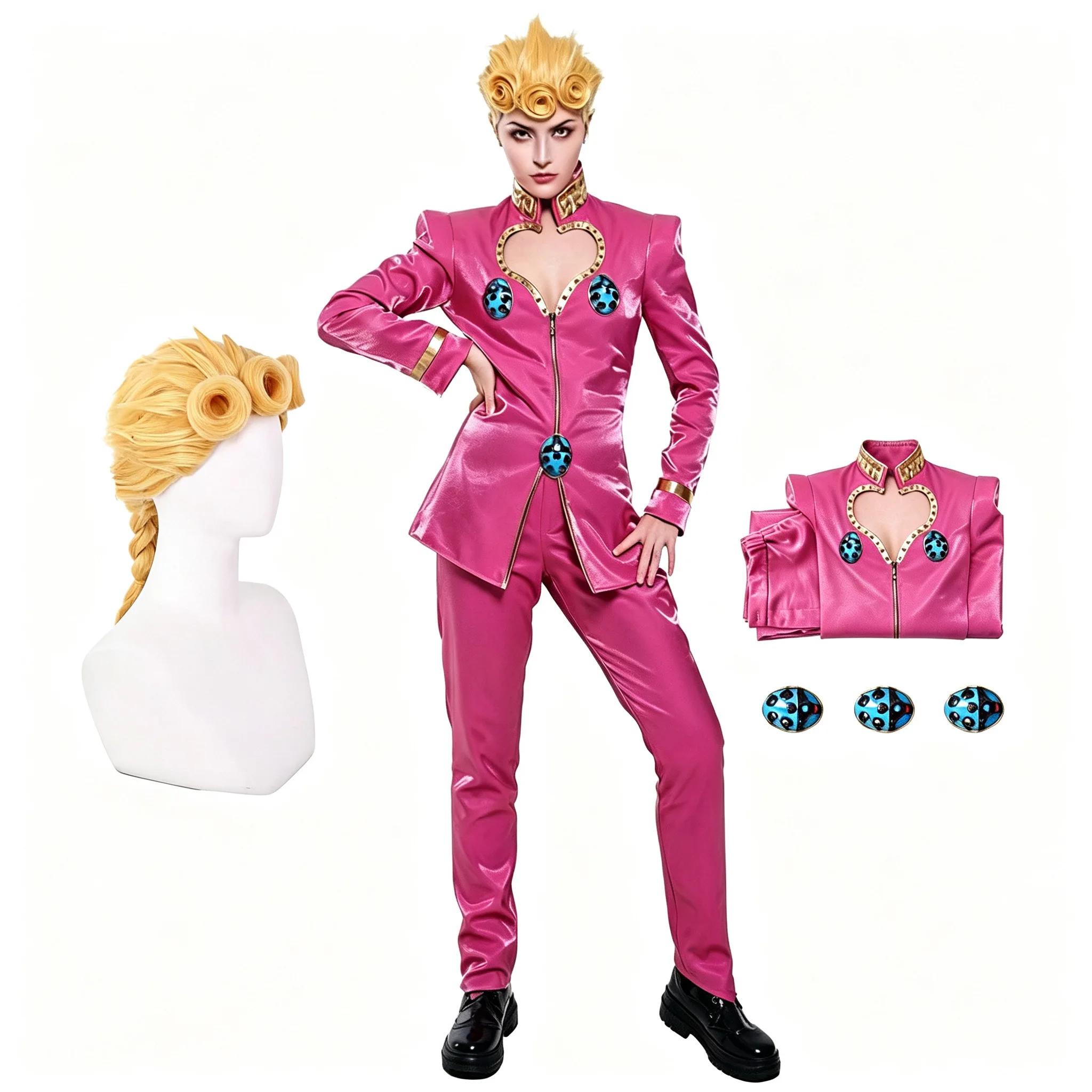 Miccostumes Men's Golden Wind Giorno Cosplay Costume Outfit for Men Halloween cosplay costume
Miccostumes Men's Golden Wind Giorno Cosplay Costume Outfit for Men Halloween cosplay costume