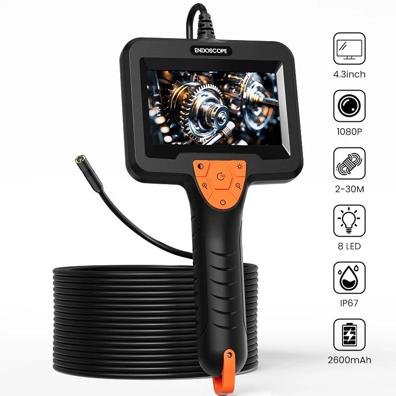 4.3'' IPS Screen Industrial Endoscope Camera 8mm 1080P HD Handheld Borescope Rigid Cable 2600mAh Inspection Pipeline Car
4.3'' IPS Screen Industrial Endoscope Camera 8mm 1080P HD Handheld Borescope Rigid Cable 2600mAh Inspection Pipeline Car