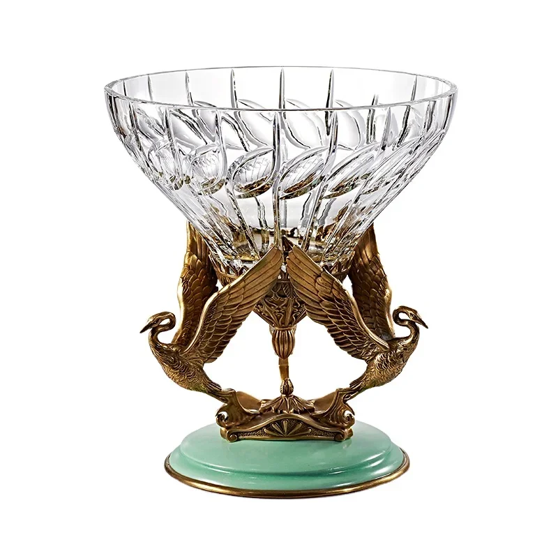 New Design Luxury Fashion Brass Crystal Home Furnishing Hotel Dining Table Decoration Accessories, Large Round Fruit Plate
New Design Luxury Fashion Brass Crystal Home Furnishing Hotel Dining Table Decoration Accessories, Large Round Fruit Plate