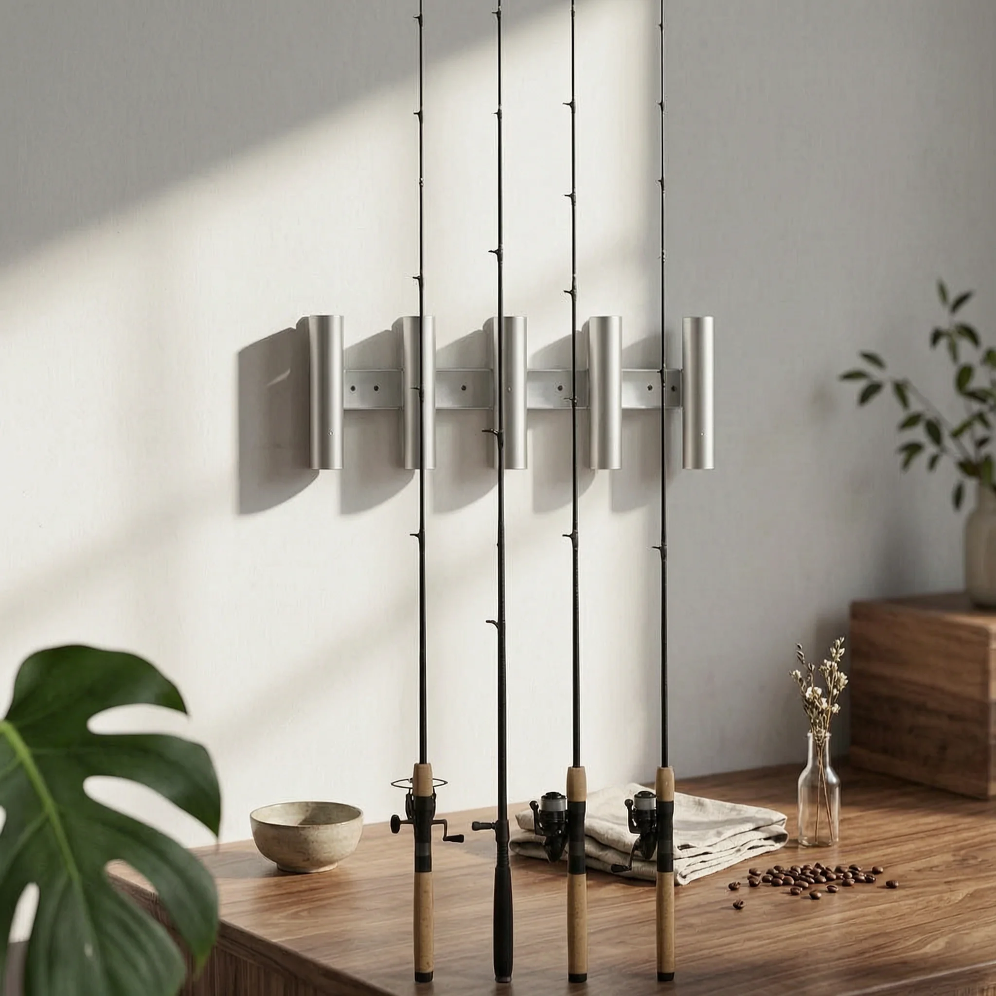 5 Rod Holder Heavy Duty Aluminum Rod Holder Easy to Mount for Anglers, Tow Vehicle
5 Rod Holder Heavy Duty Aluminum Rod Holder Easy to Mount for Anglers, Tow Vehicle