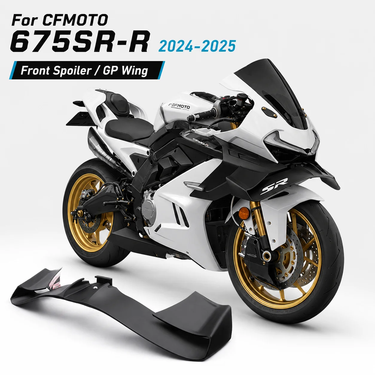 Front Lower Spoiler GP Winglet Motorcycle Aerodynamic Fairing Accessories Compatible With CFMOTO 675SR 675SR-R 2024-2025
Front Lower Spoiler GP Winglet Motorcycle Aerodynamic Fairing Accessories Compatible With CFMOTO 675SR 675SR-R 2024-2025