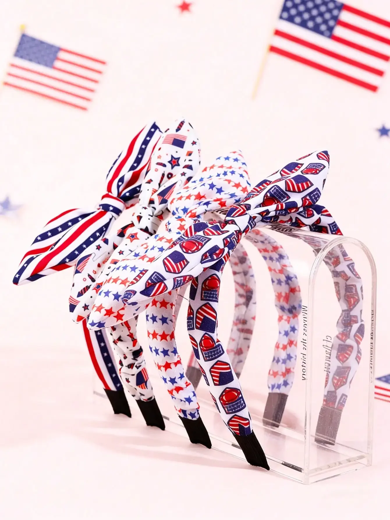 4pcs/Set Girls 4th Of July & USA Flag Day Headband, Memorial Day Hair Band For Girls, Red Blue White Star Pattern Independence Day Hairband, Cute Hair Accessories For Girls Teens Gifts,Summer Holiday
4pcs/Set Girls 4th Of July & USA Flag Day Headband, Memorial Day Hair Band For Girls, Red Blue White Star Pattern Independence Day Hairband, Cute Hair Accessories For Girls Teens Gifts,Summer Holiday