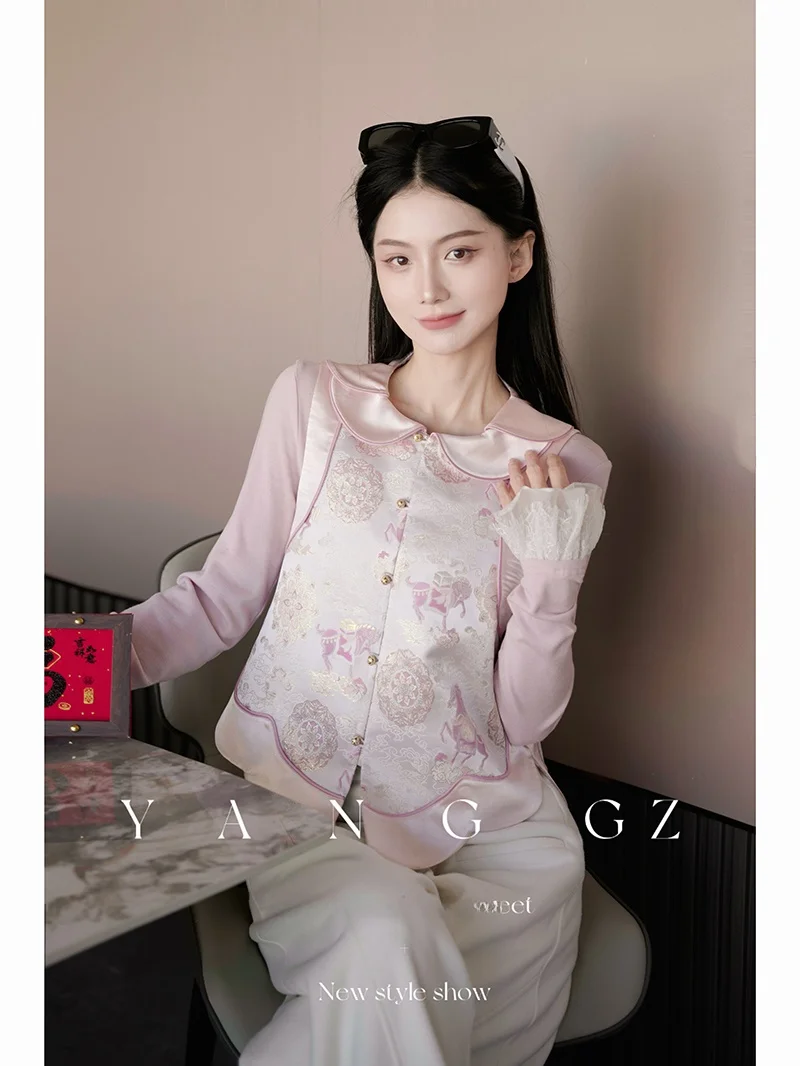 New Chinese Sle Women's Jaet Yang GZ Luy Cloud Pattern Turn-down Collar Vest Outerwear Faionable Traditional Design
New Chinese Sle Women's Jaet Yang GZ Luy Cloud Pattern Turn-down Collar Vest Outerwear Faionable Traditional Design