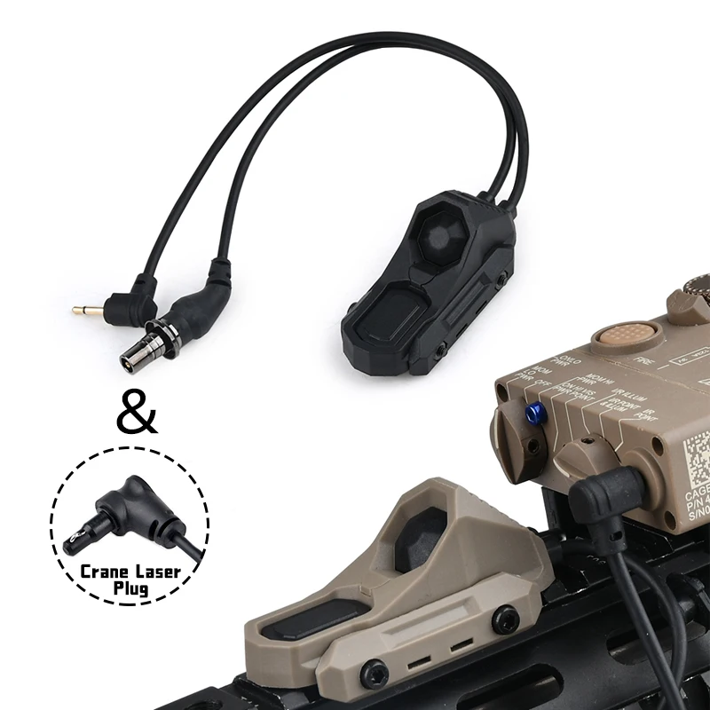 Tactical Flashlight AXON Dual Control Switch SF/2.5/Crane Plug For M300 M600 Scout Light ANPEQ15 MAWL CQBL NGAL DBAL Laser
Tactical Flashlight AXON Dual Control Switch SF/2.5/Crane Plug For M300 M600 Scout Light ANPEQ15 MAWL CQBL NGAL DBAL Laser