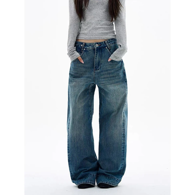 ZHIZOU Women's Blue Baggy Y2k Jeans Vintage Cowboy Pants Harajuku Oversize Denim Trousers Aesthetic Trashy 2000s Style Clothes
ZHIZOU Women's Blue Baggy Y2k Jeans Vintage Cowboy Pants Harajuku Oversize Denim Trousers Aesthetic Trashy 2000s Style Clothes