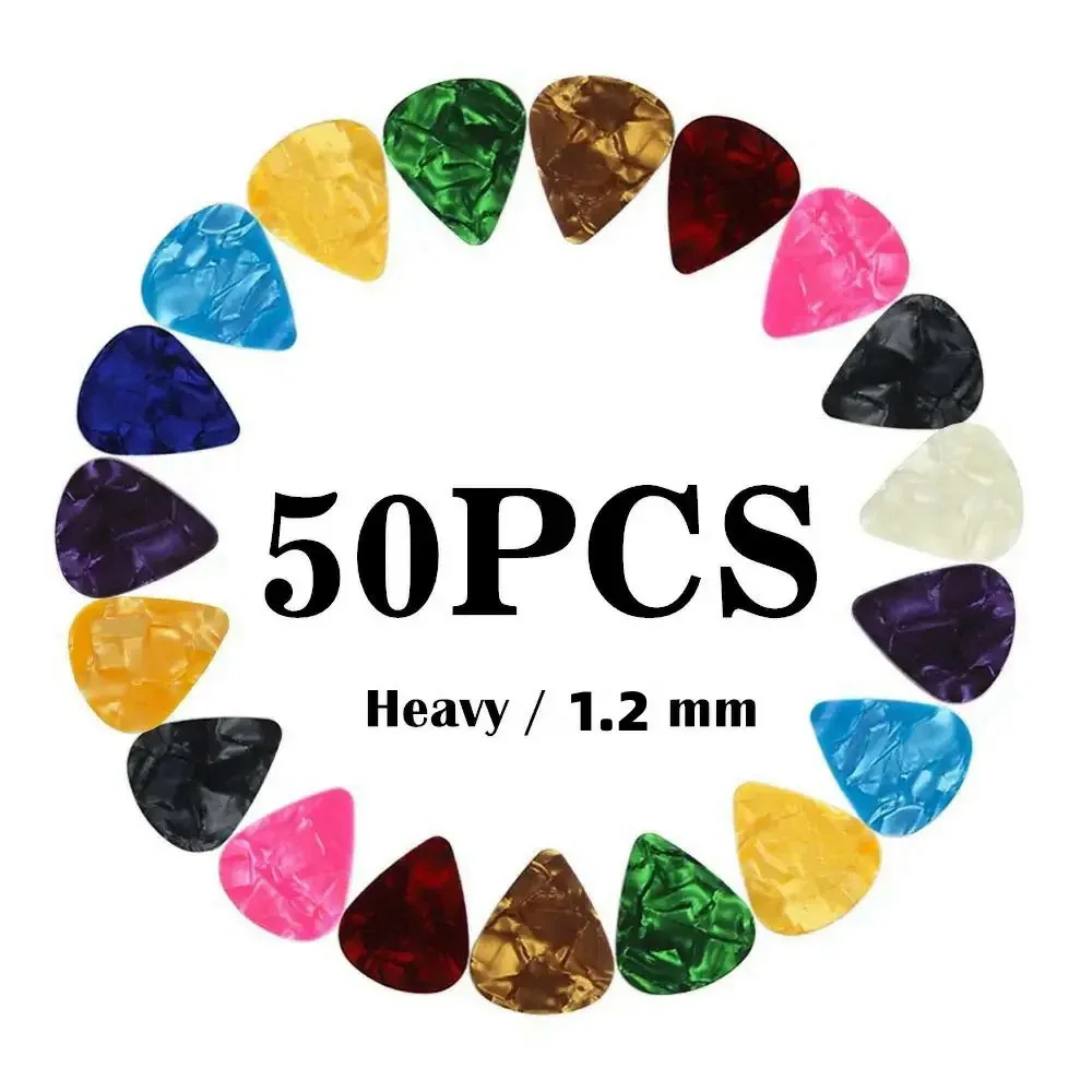 50 Pcs Celluloid Guitar Picks Heavy Thick Gauge Assorted Pearl Variety Sampler Pack Mixed Colorful
50 Pcs Celluloid Guitar Picks Heavy Thick Gauge Assorted Pearl Variety Sampler Pack Mixed Colorful