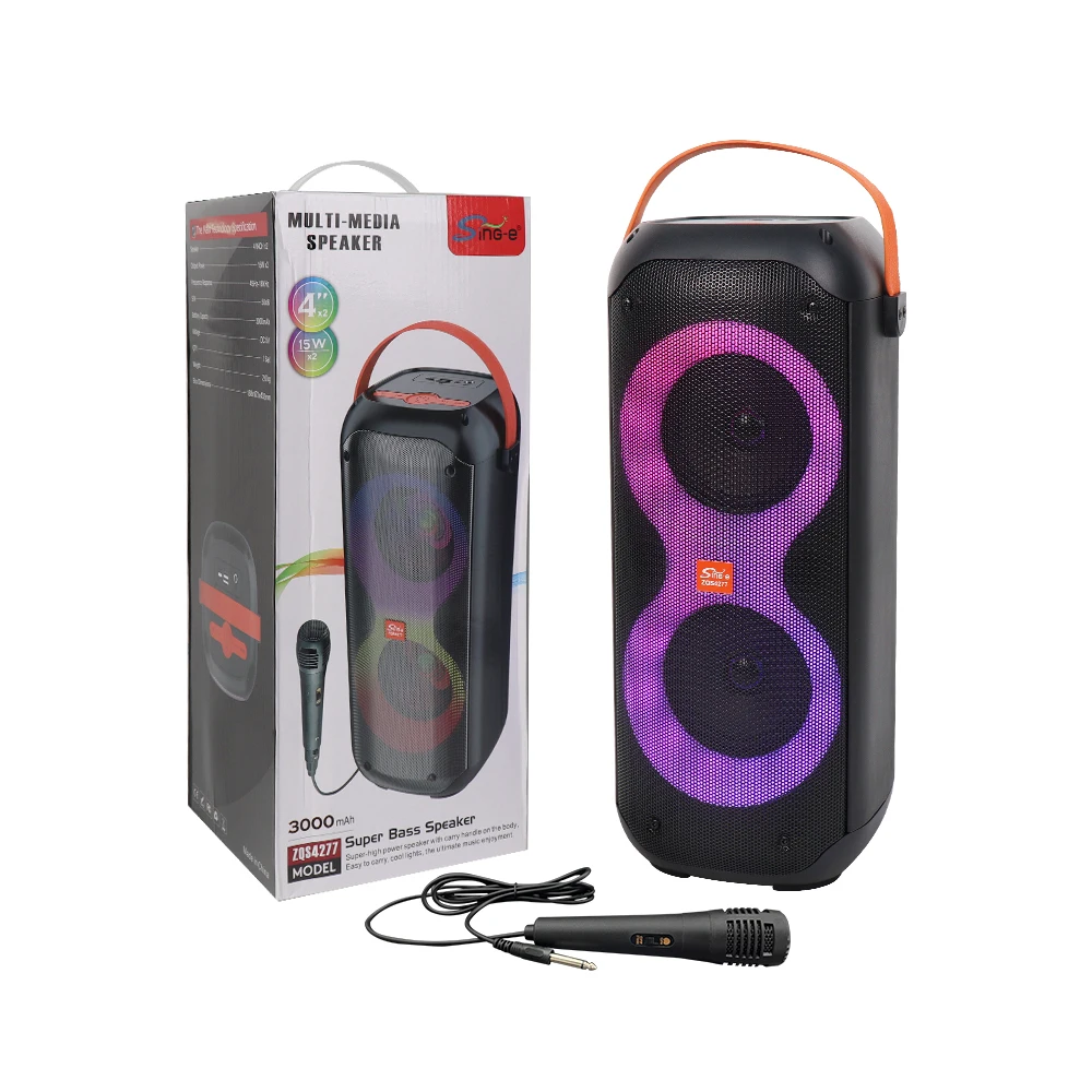 SING-E ZQS4277 Mini Multifunctional BT Speaker Convenient Outdoor Portable TV Audio Home Karaoke Parties RGB Desktop Box
SING-E ZQS4277 Mini Multifunctional BT Speaker Convenient Outdoor Portable TV Audio Home Karaoke Parties RGB Desktop Box