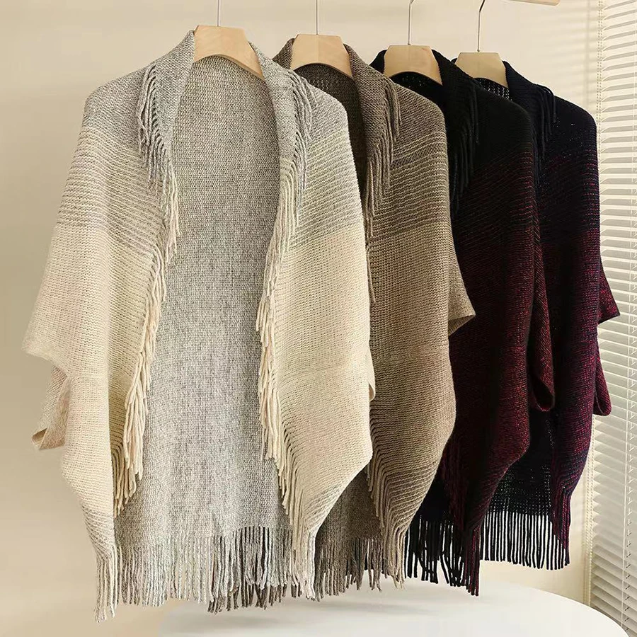 New Spring Fashion Knitting Tassel Shawl Women Elegant Ladies Patchwork Color Loose Cardigans
New Spring Fashion Knitting Tassel Shawl Women Elegant Ladies Patchwork Color Loose Cardigans
