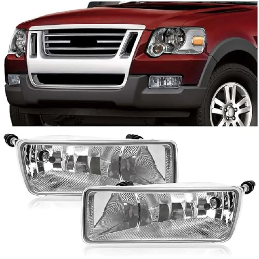 Комплект противотуманных фар (пара) для Ford Explorer и Explorer Sport Trac 2006-2010 годов, галогенные, с лампами, замена для FO25
Комплект противотуманных фар (пара) для Ford Explorer и Explorer Sport Trac 2006-2010 годов, галогенные, с лампами, замена для FO25