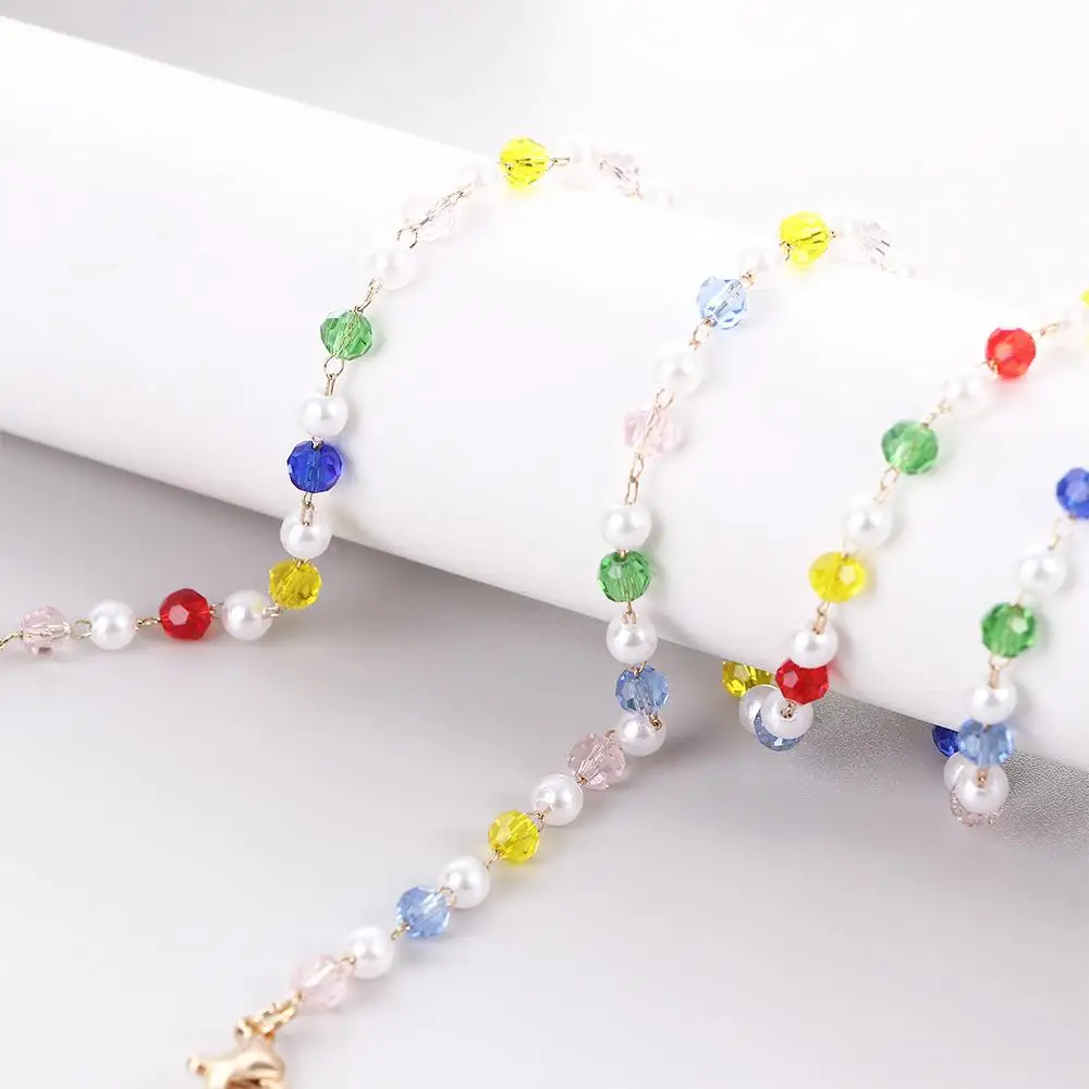 Retro Crystal Bead Alloy Children Neck Straps Pearl Mask Chains Mask Cord Holders Kid Eyeglasses Chain Sunglasses Lanyards
Retro Crystal Bead Alloy Children Neck Straps Pearl Mask Chains Mask Cord Holders Kid Eyeglasses Chain Sunglasses Lanyards