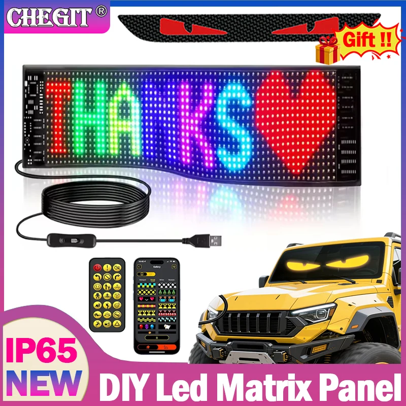Светодиодный дисплей Truck Eye LED DIY Матрица Пиксельная панель Автомобильный знак Анимация Bluetooth Управление через приложение Программируемый гибкий экран
Светодиодный дисплей Truck Eye LED DIY Матрица Пиксельная панель Автомобильный знак Анимация Bluetooth Управление через приложение Программируемый гибкий экран