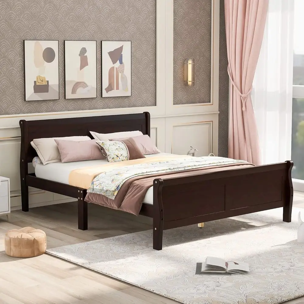 Кровать-платформа Harper & Bright Designs с изголовьем и изножьем, деревянная кровать размера Full для мальчиков и девочек, не требует пружинного основания.
Кровать-платформа Harper & Bright Designs с изголовьем и изножьем, деревянная кровать размера Full для мальчиков и девочек, не требует пружинного основания.