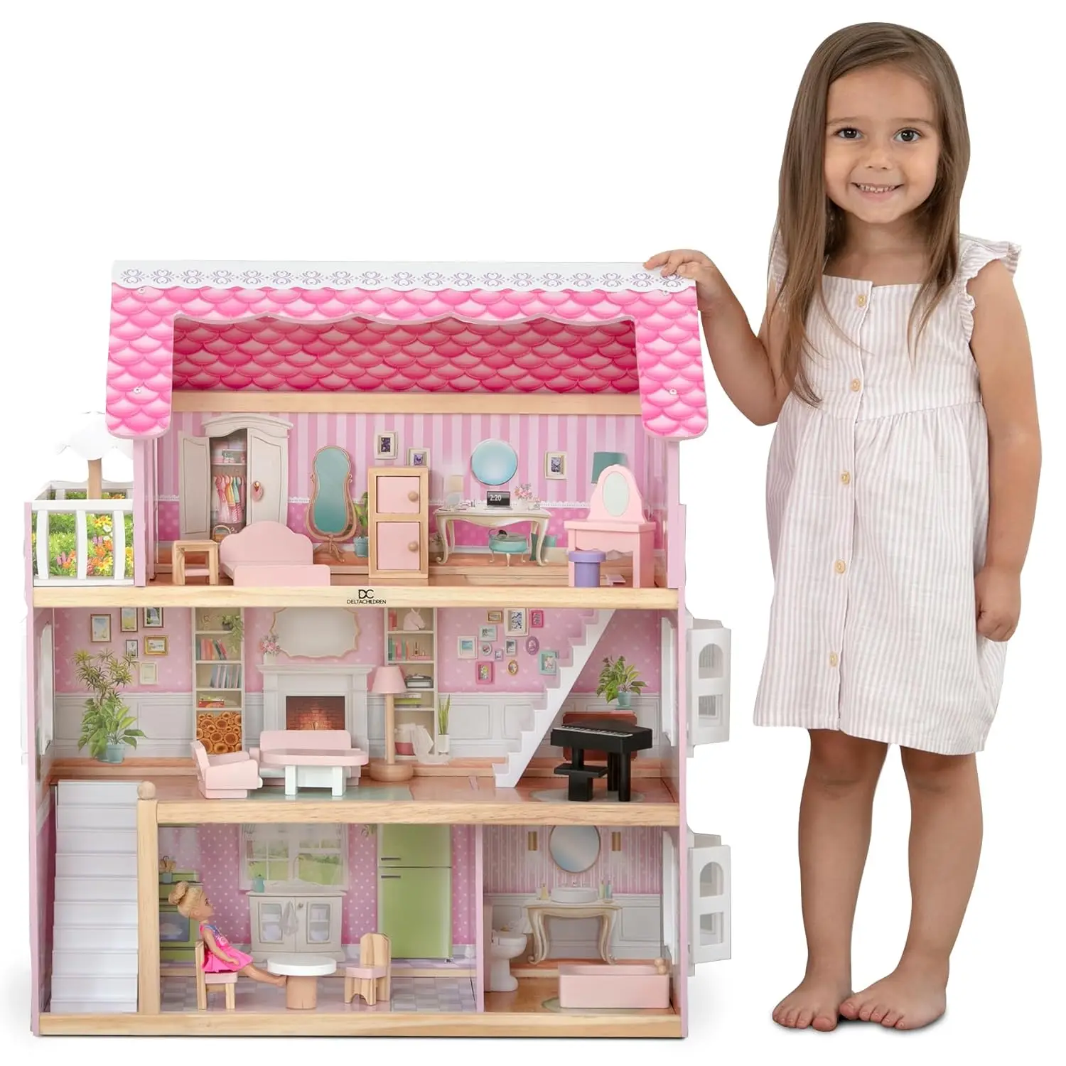 3-Story Dollhouse with 4 Rooms - Includes 16 Accessories - Fits 5-inch Dolls - Pretend Play Dream Gift for Ages 3+
3-Story Dollhouse with 4 Rooms - Includes 16 Accessories - Fits 5-inch Dolls - Pretend Play Dream Gift for Ages 3+