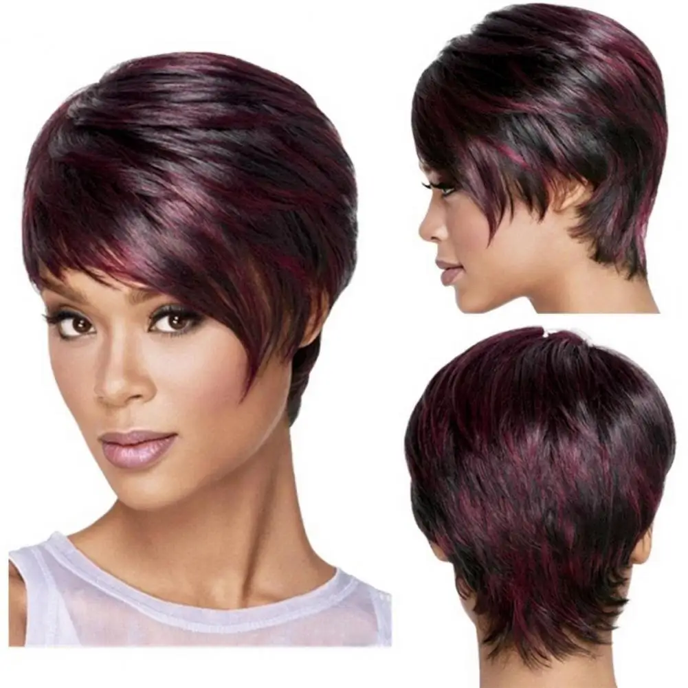 Women Short Straight Wigs with Partial Bangs Natural Look High Temperature Silk Hair Wigs Long-Lasting Wear Fashion Fluffy Wine
Women Short Straight Wigs with Partial Bangs Natural Look High Temperature Silk Hair Wigs Long-Lasting Wear Fashion Fluffy Wine