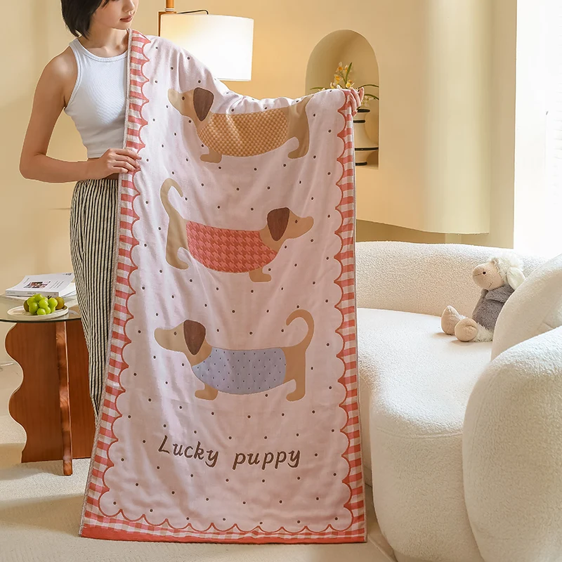 Cute Dachshund Dog Cotton Gauze Bath Towel Household Adult Wrap Blanket Quick-Dry Swimming Pool Bathroom Beach Towel Large Size
Cute Dachshund Dog Cotton Gauze Bath Towel Household Adult Wrap Blanket Quick-Dry Swimming Pool Bathroom Beach Towel Large Size